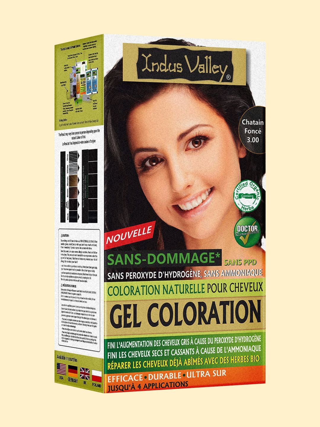 Indus Valley Organically Natural Gel Hair Color - Dark Brown 3.00 220g