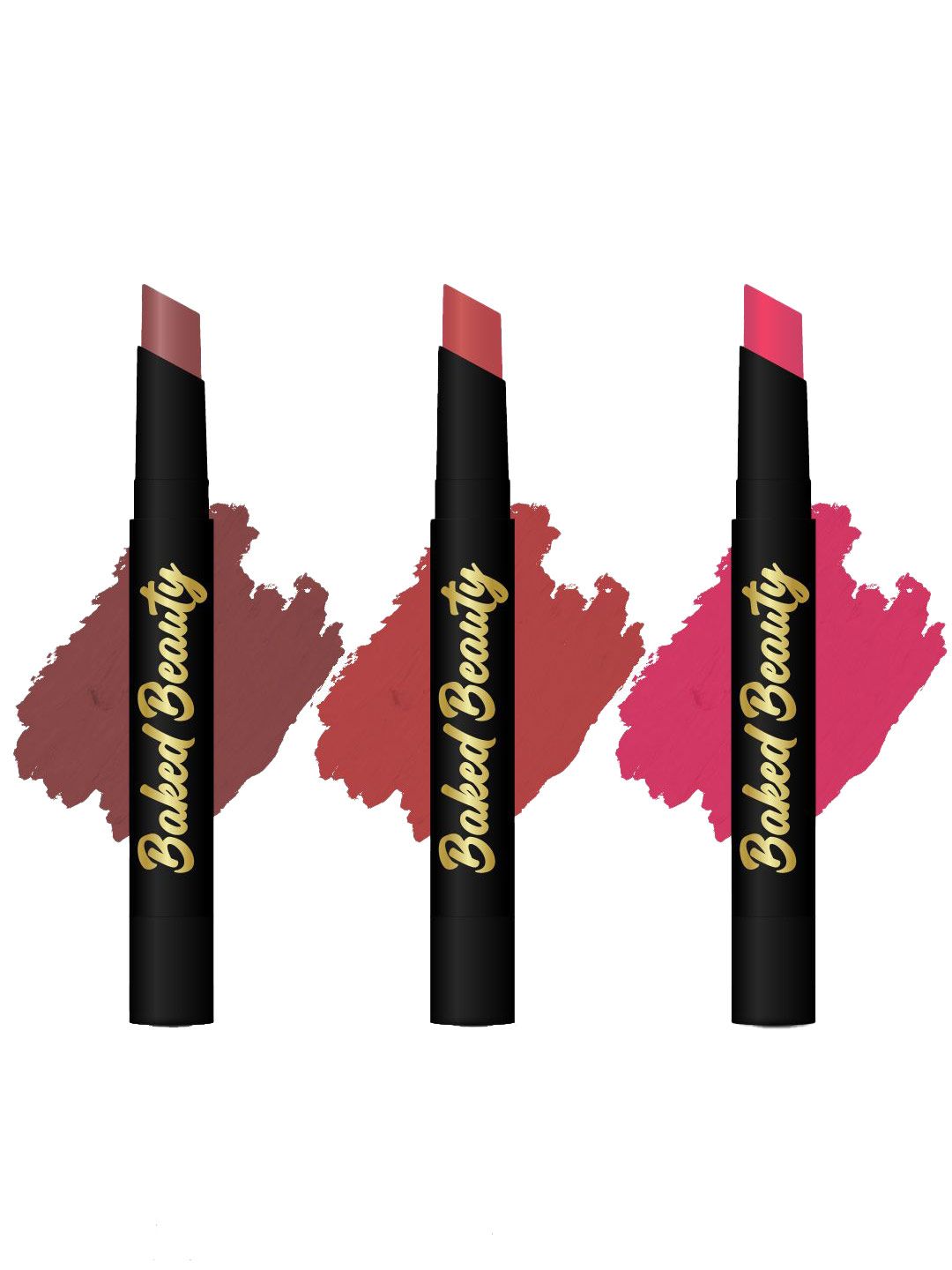 Baked Beauty Set of 3 My Crayon Lip Crayon Lipstick - Midnight Kiss 01-02-03