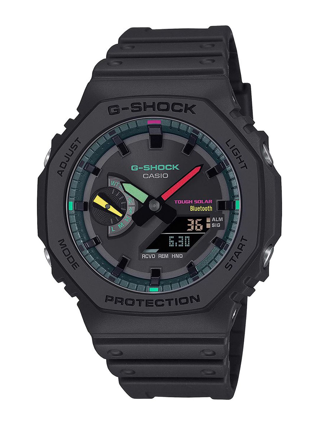 Buy CASIO Men G-Shock GA-B2100-1ADR Black Analog-Digital Dial