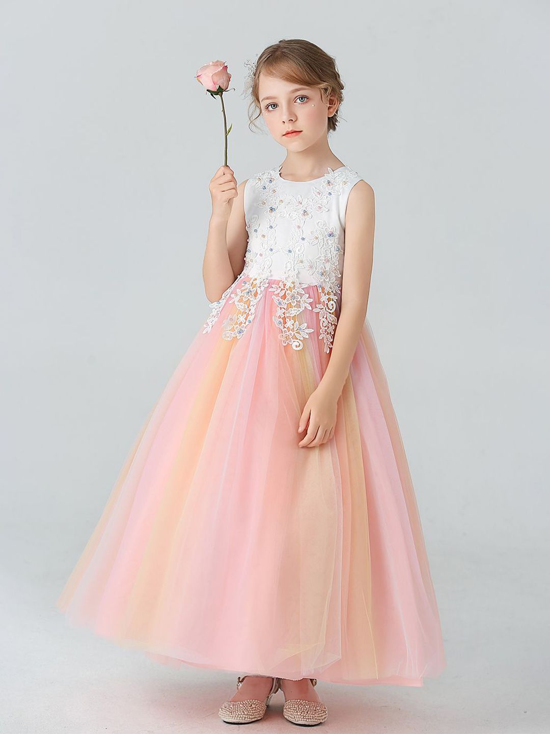 JC SPARKLE Floral Fit & Flare Maxi Dress