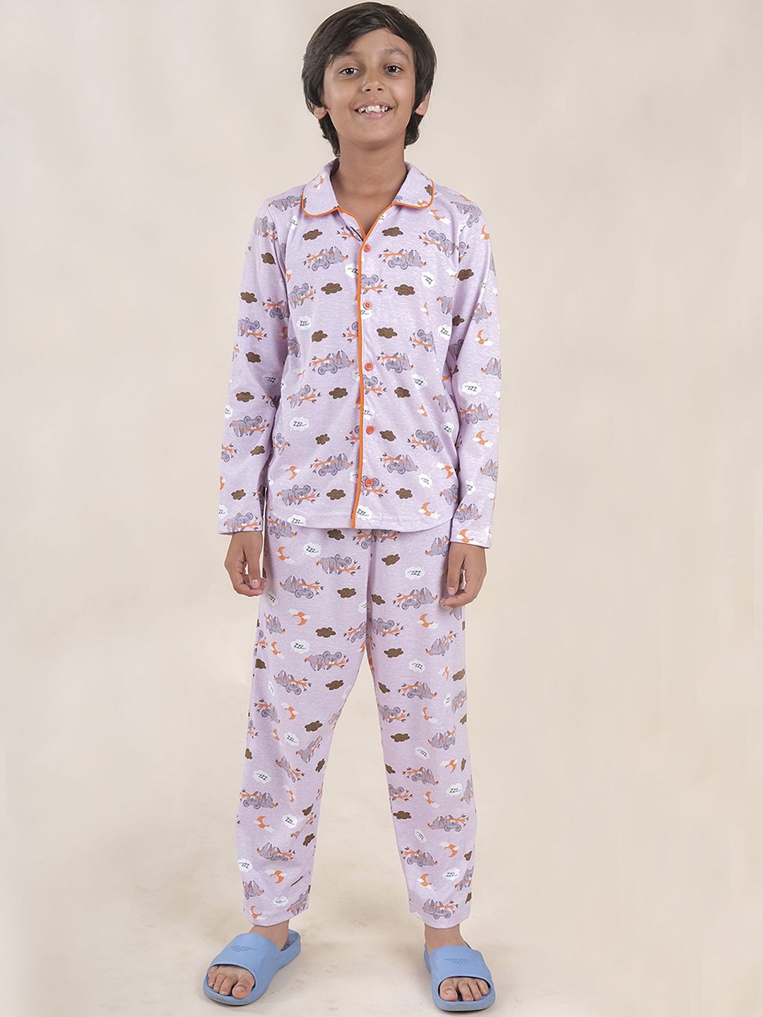KiddoPanti Boys Printed Night suit