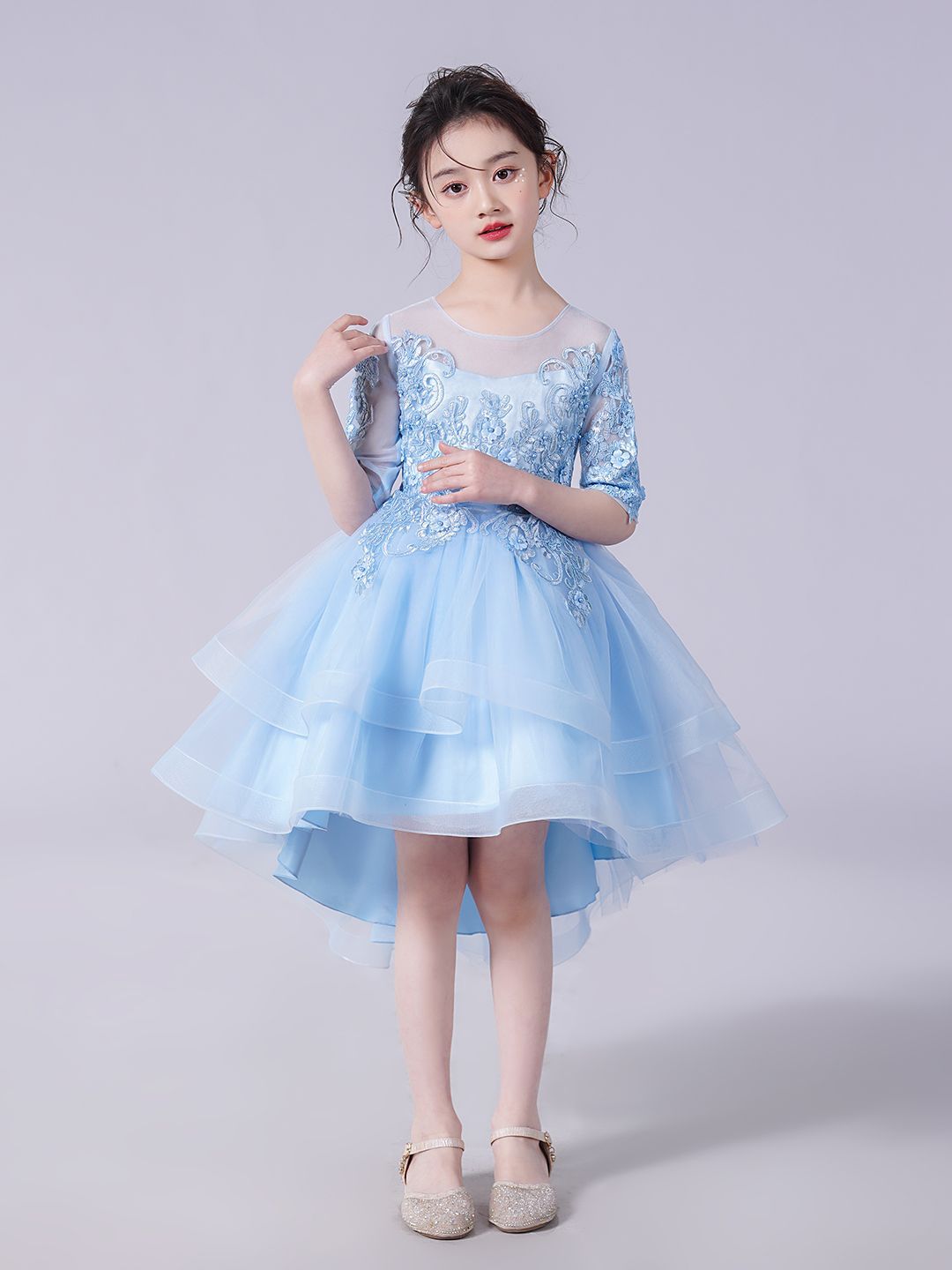 JC SPARKLE Embellished Fit & Flare Dress