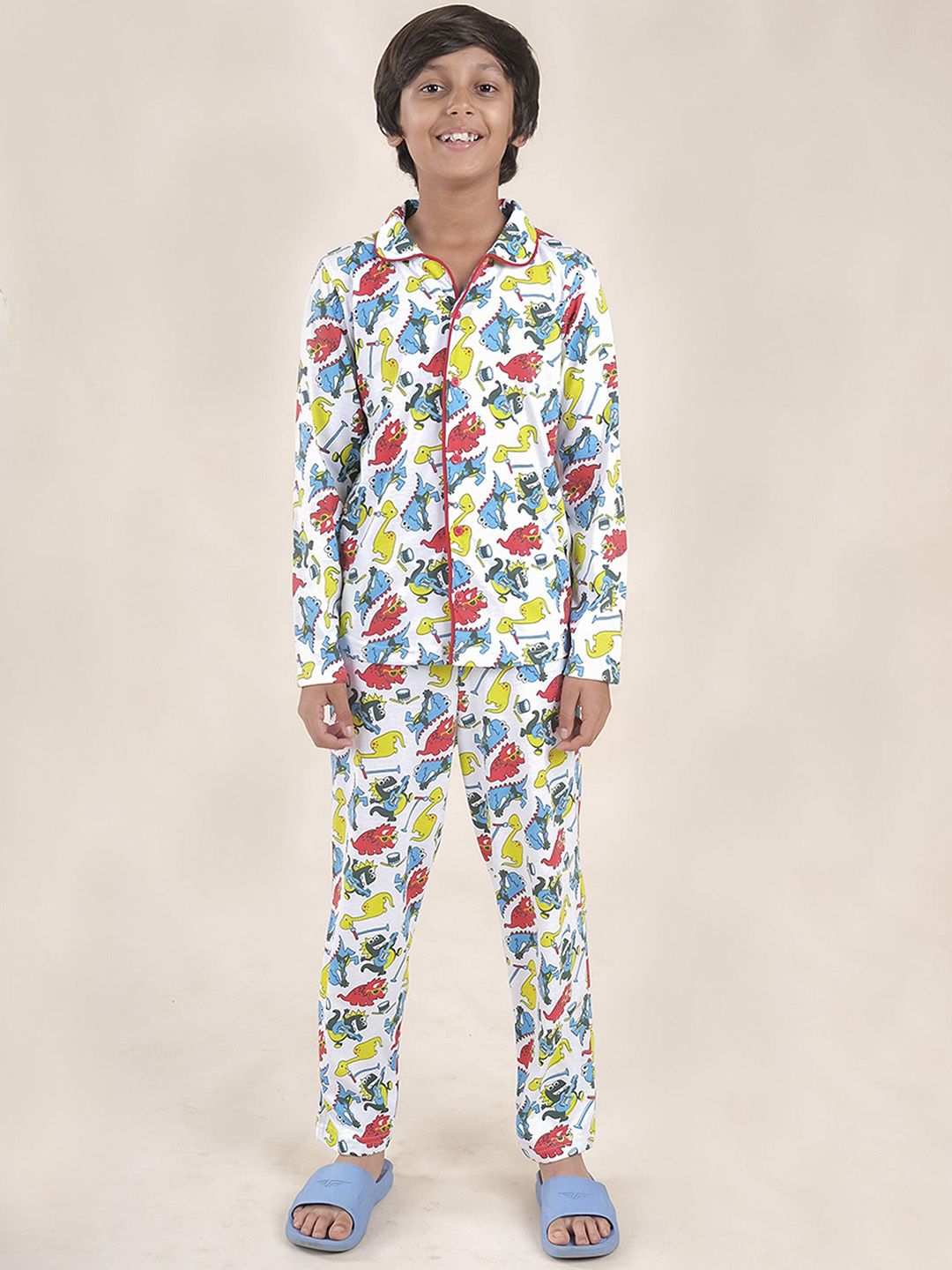 KiddoPanti Boys Printed Night suit