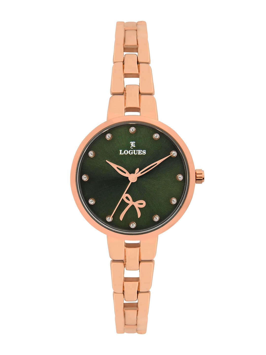 L LOGUES L LOGUES Women Brass Dial & Bracelet Style Straps Analogue Watch L E-799 WM-10