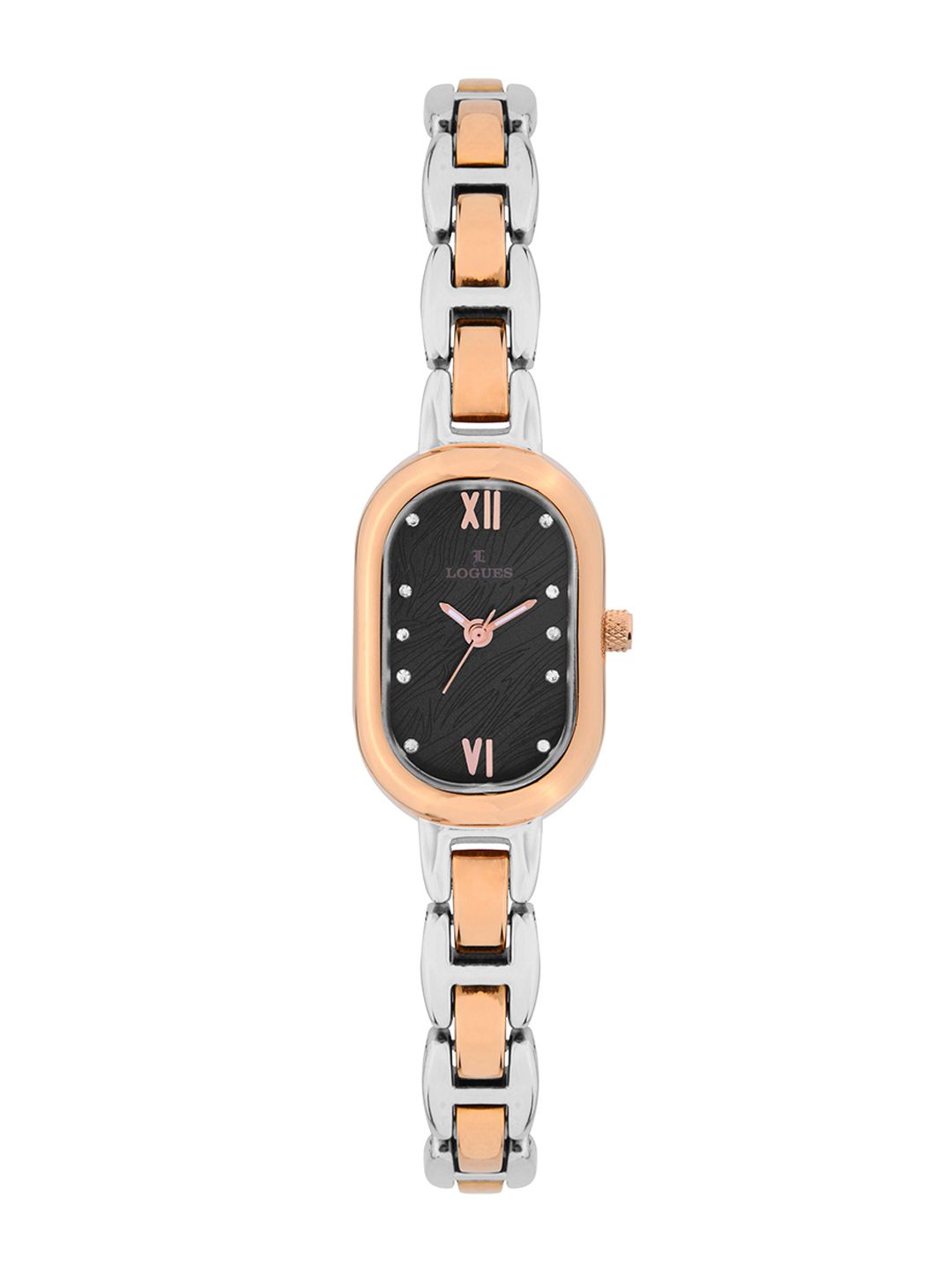 L LOGUES L LOGUES Women Brass Dial & Bracelet Style Straps Analogue Watch L 6177 BWM-03