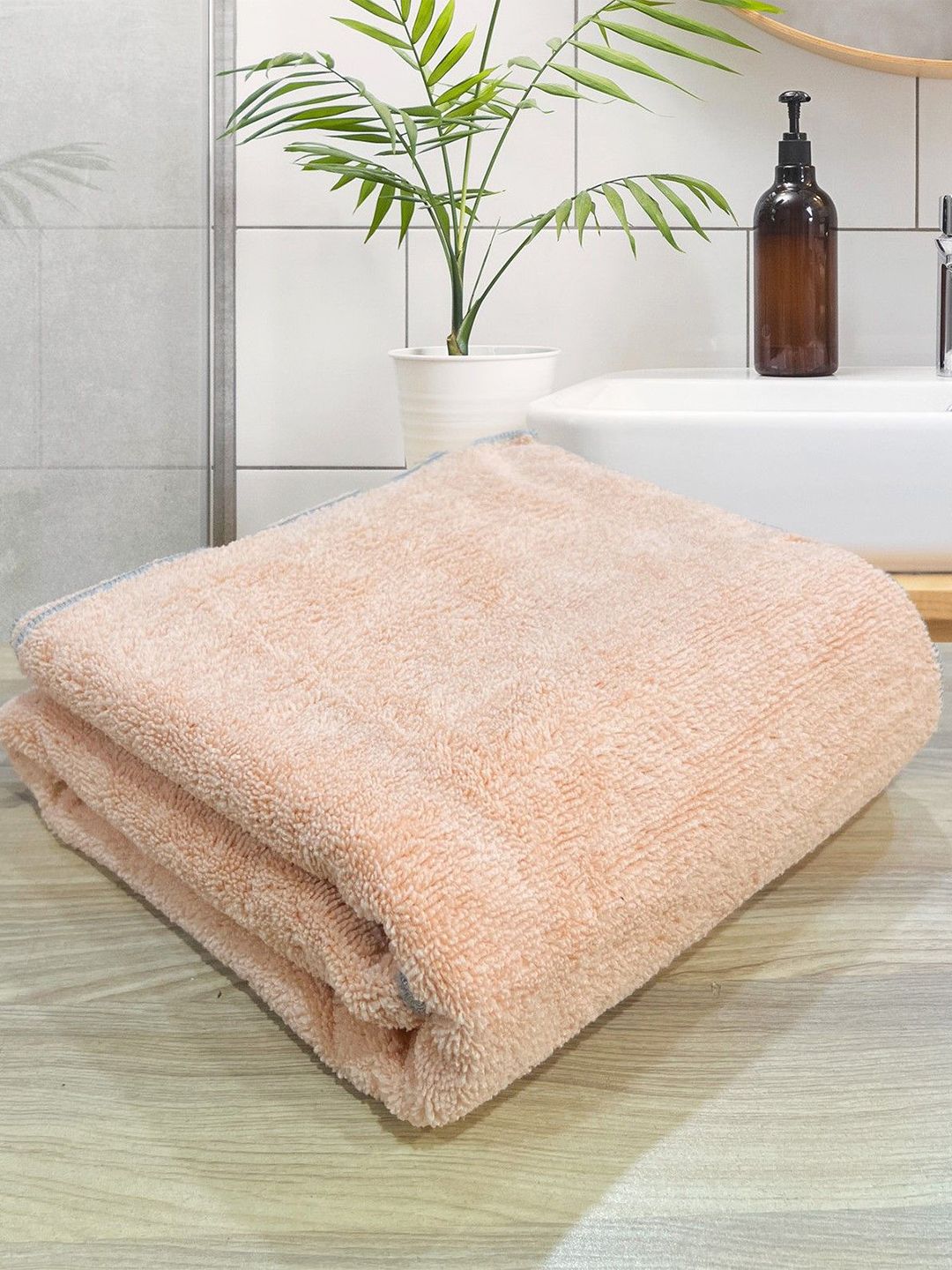 LABHAM Peach-Coloured 2 Pieces 450 GSM Ultra Absorbent Bath Towels