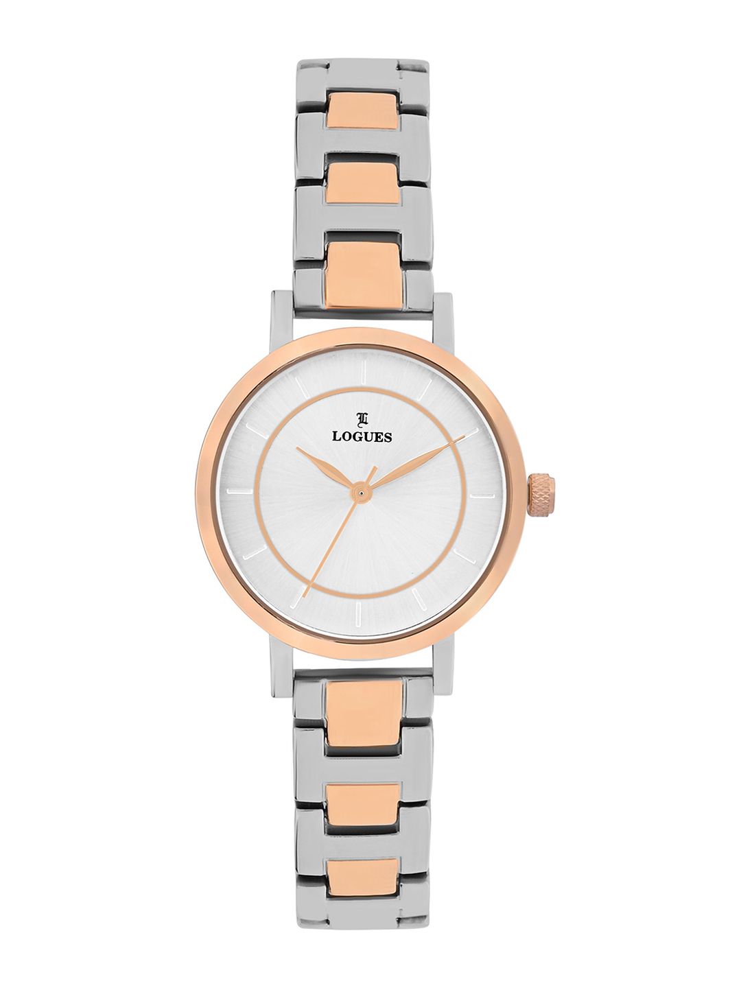 L LOGUES L LOGUES Women Brass Dial & Bracelet Style Straps Analogue Watch L E-796 BWM-02