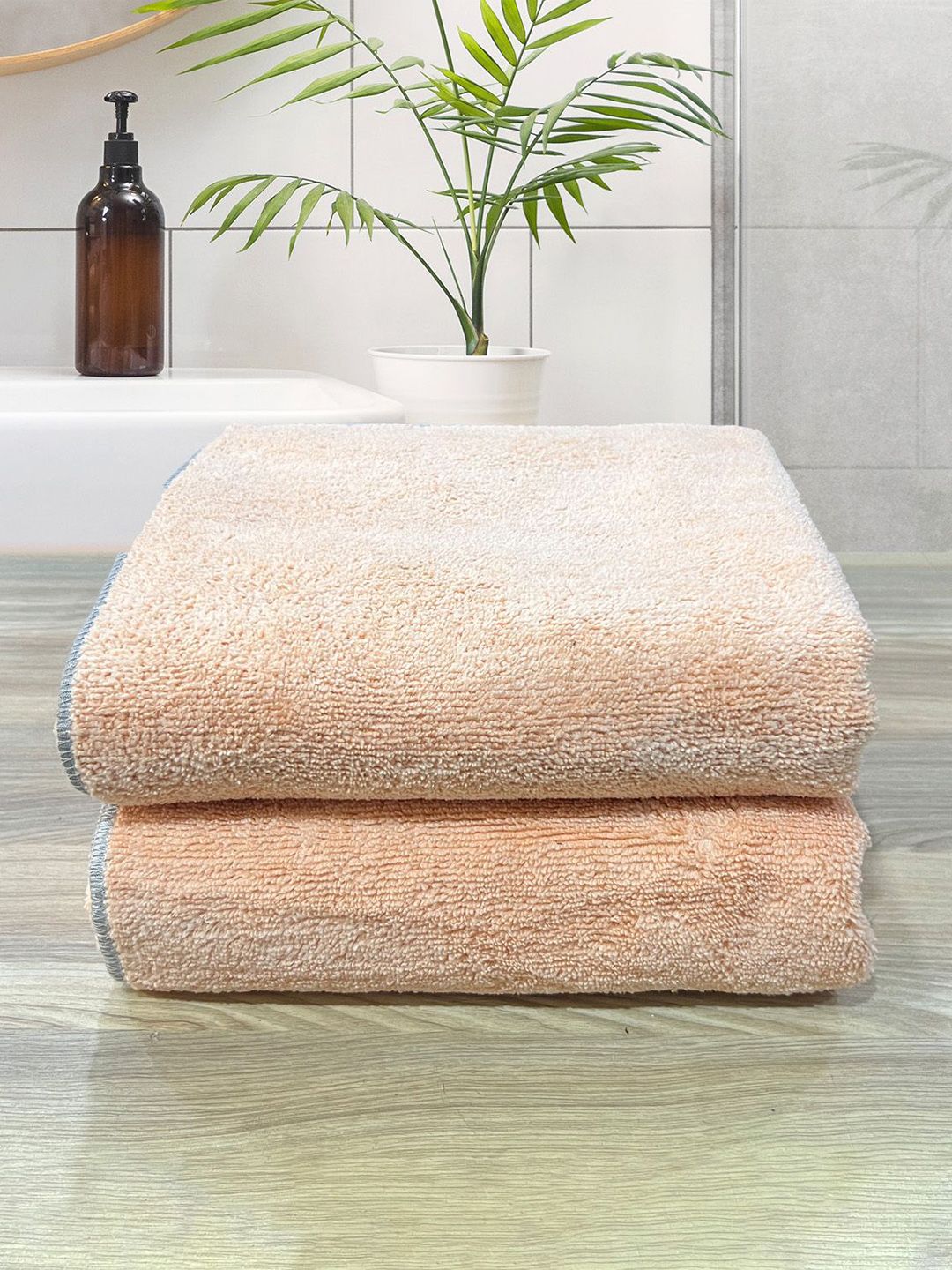 LABHAM Cartoon Microfiber 450GSM Super Absorbent 2PCs Adult Regular Bath Towel-59x30In