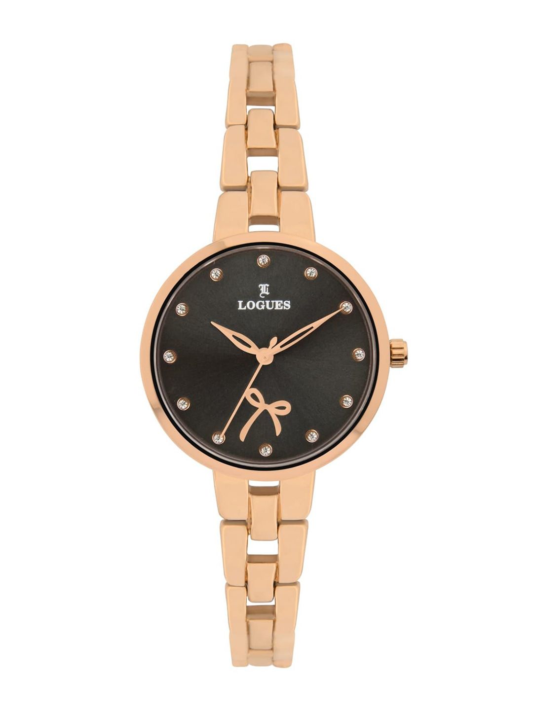 L LOGUES L LOGUES Women Brass Dial & Bracelet Style Straps Analogue Watch L E-799 WM-27