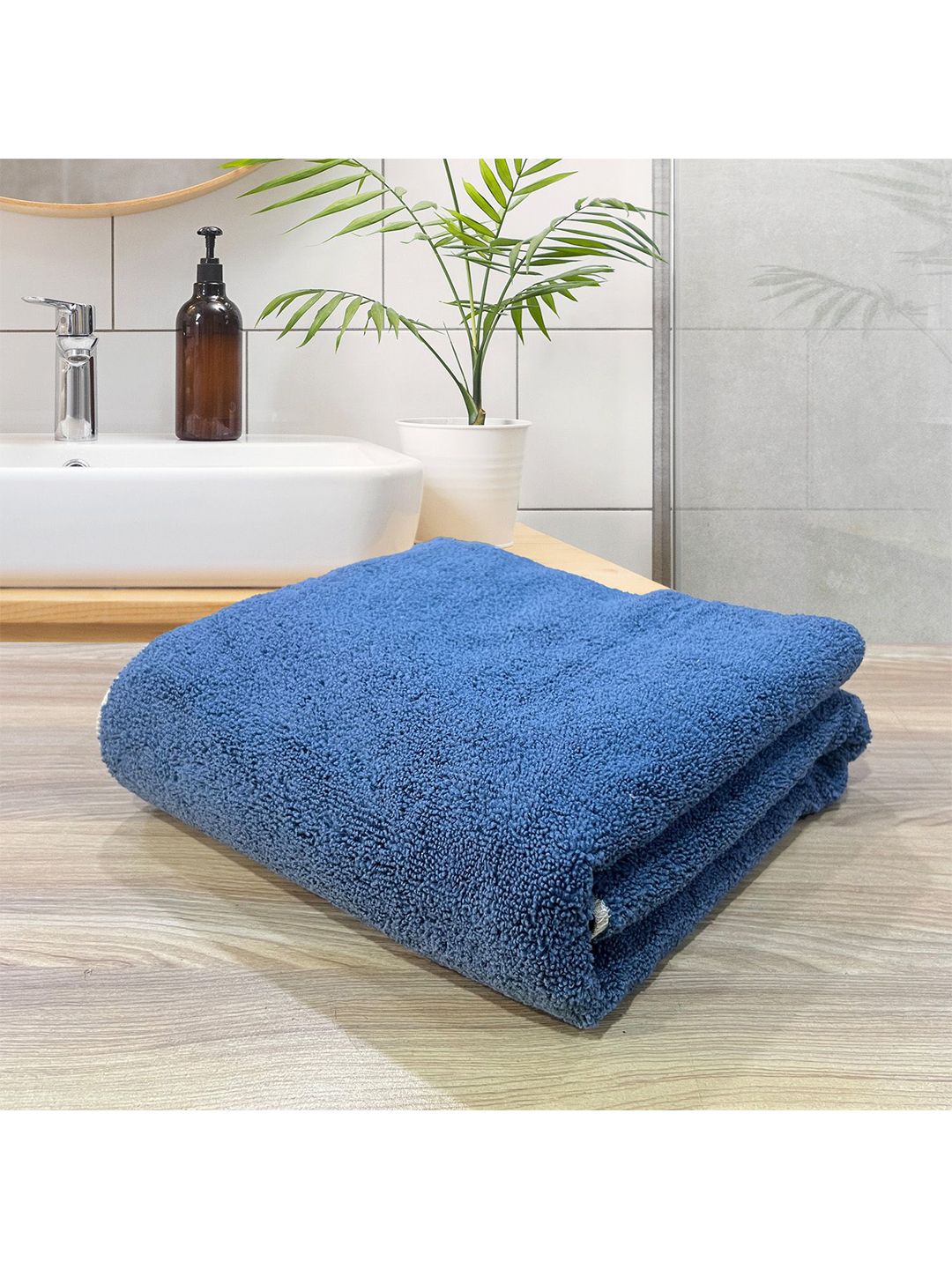 LABHAM Navy Blue Cotton 450 GSM Bath Towel