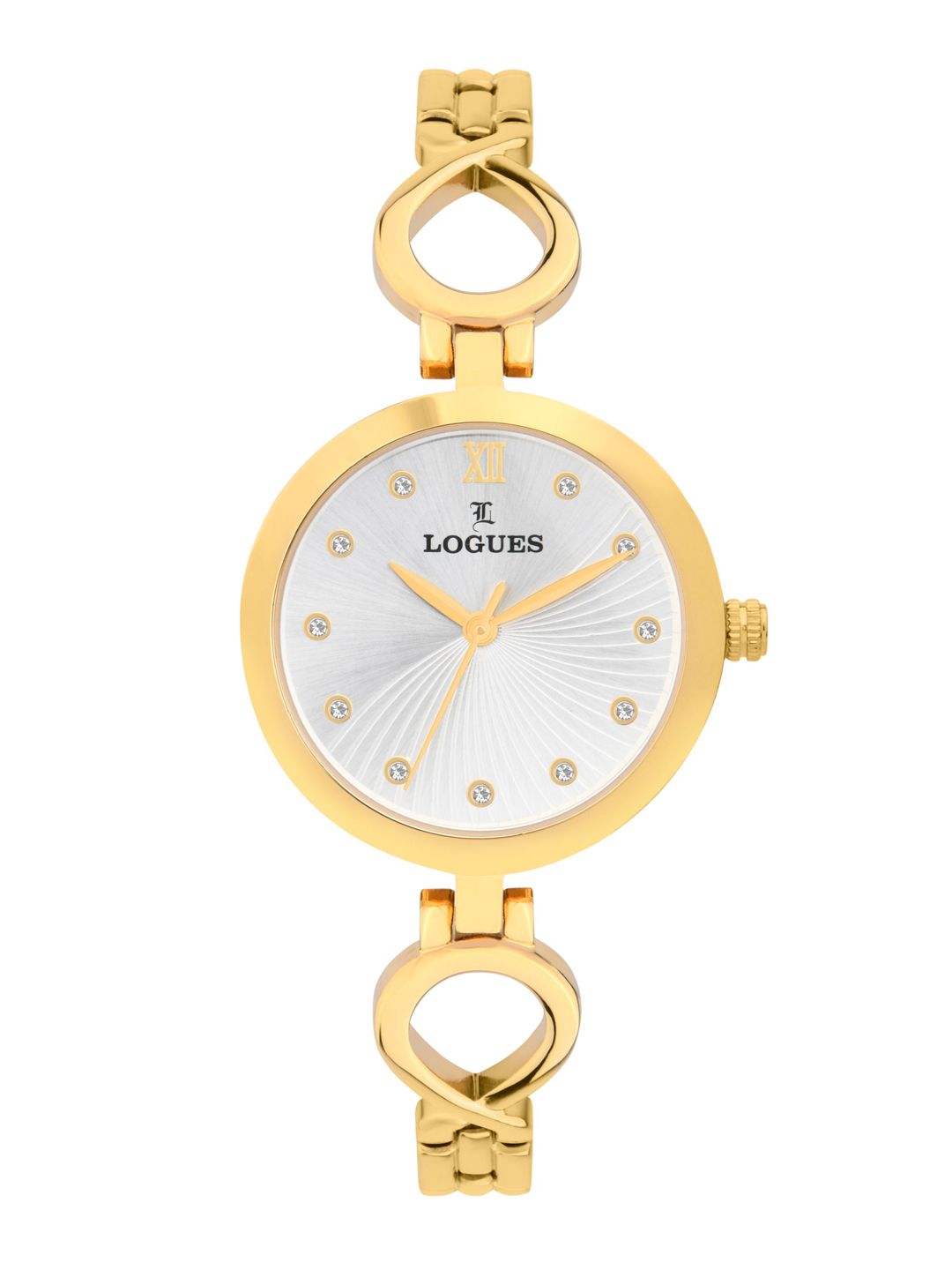 L LOGUES L LOGUES Women Brass Dial & Bracelet Style Straps Analogue Watch L E-708 YM-02