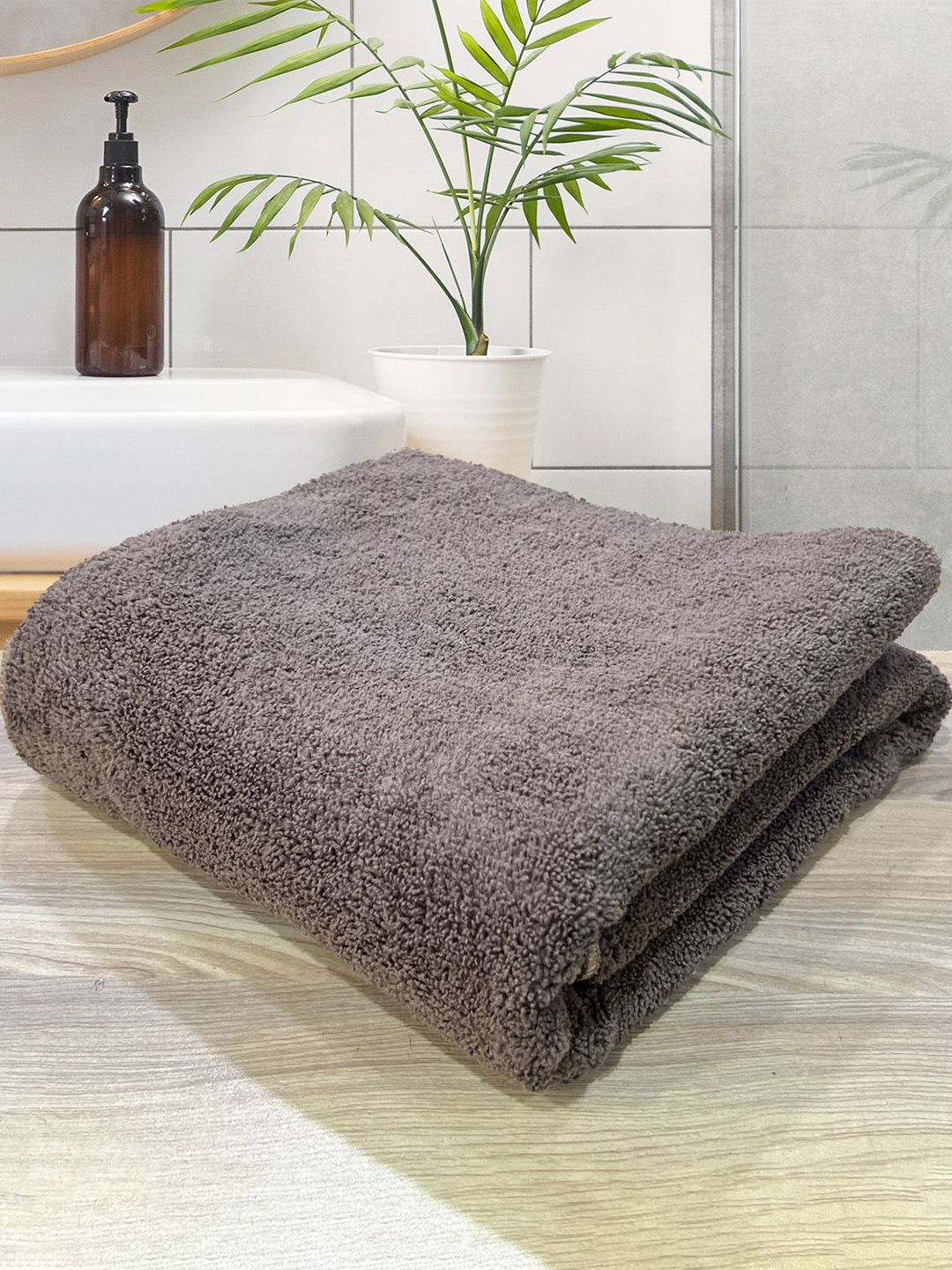 LABHAM Brown Cotton 450 GSM Bath Towel