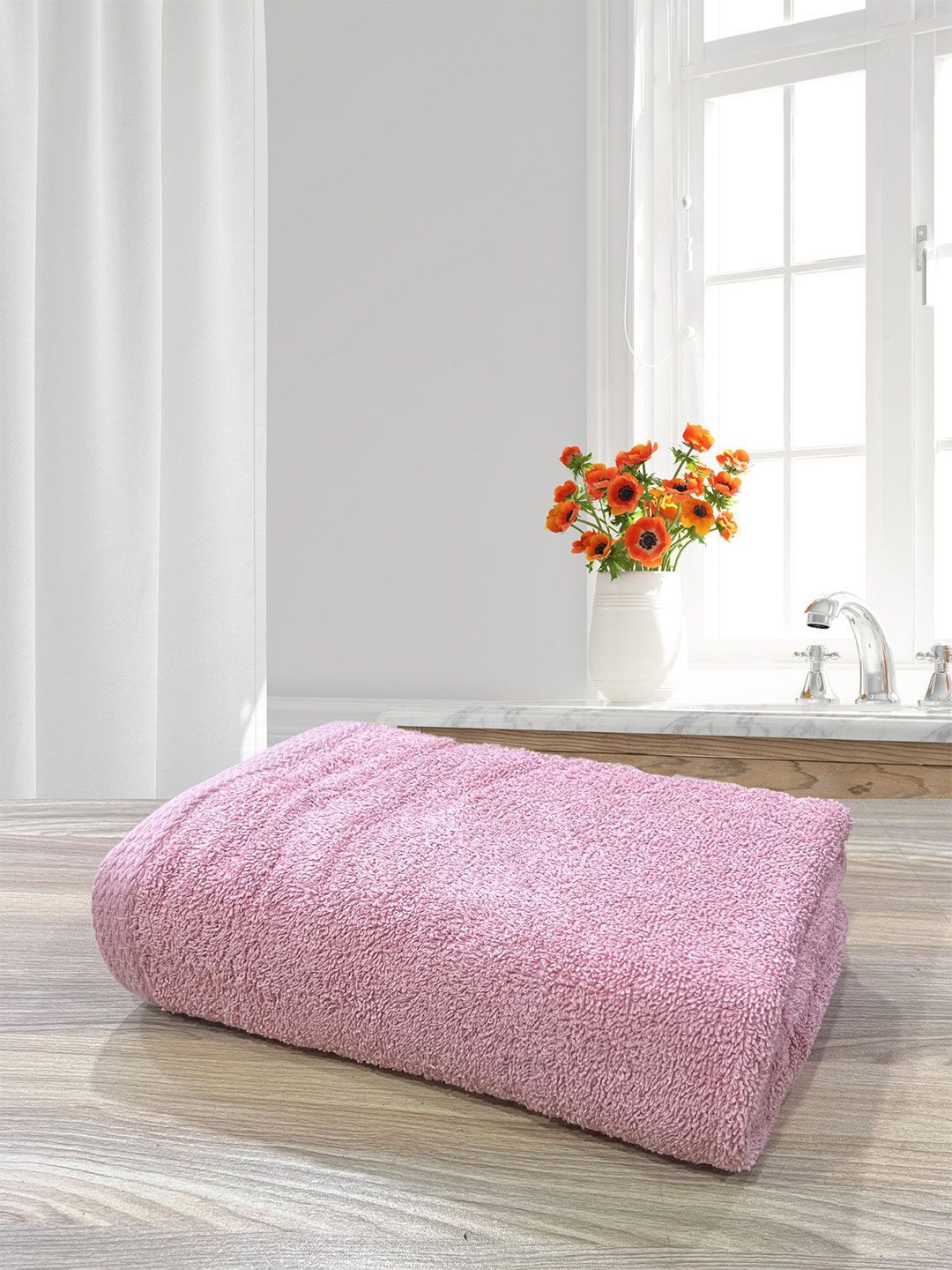LABHAM Pink Pure Cotton 500 GSM Bath Towel