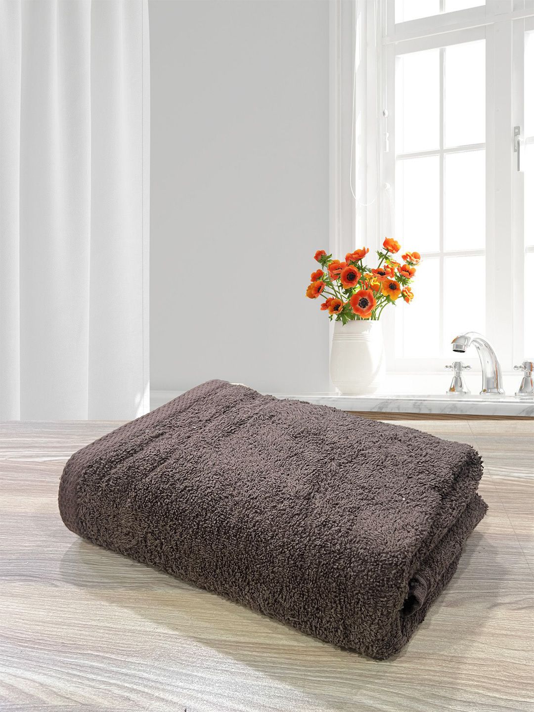 LABHAM Brown Cotton 500 GSM Bath Towel