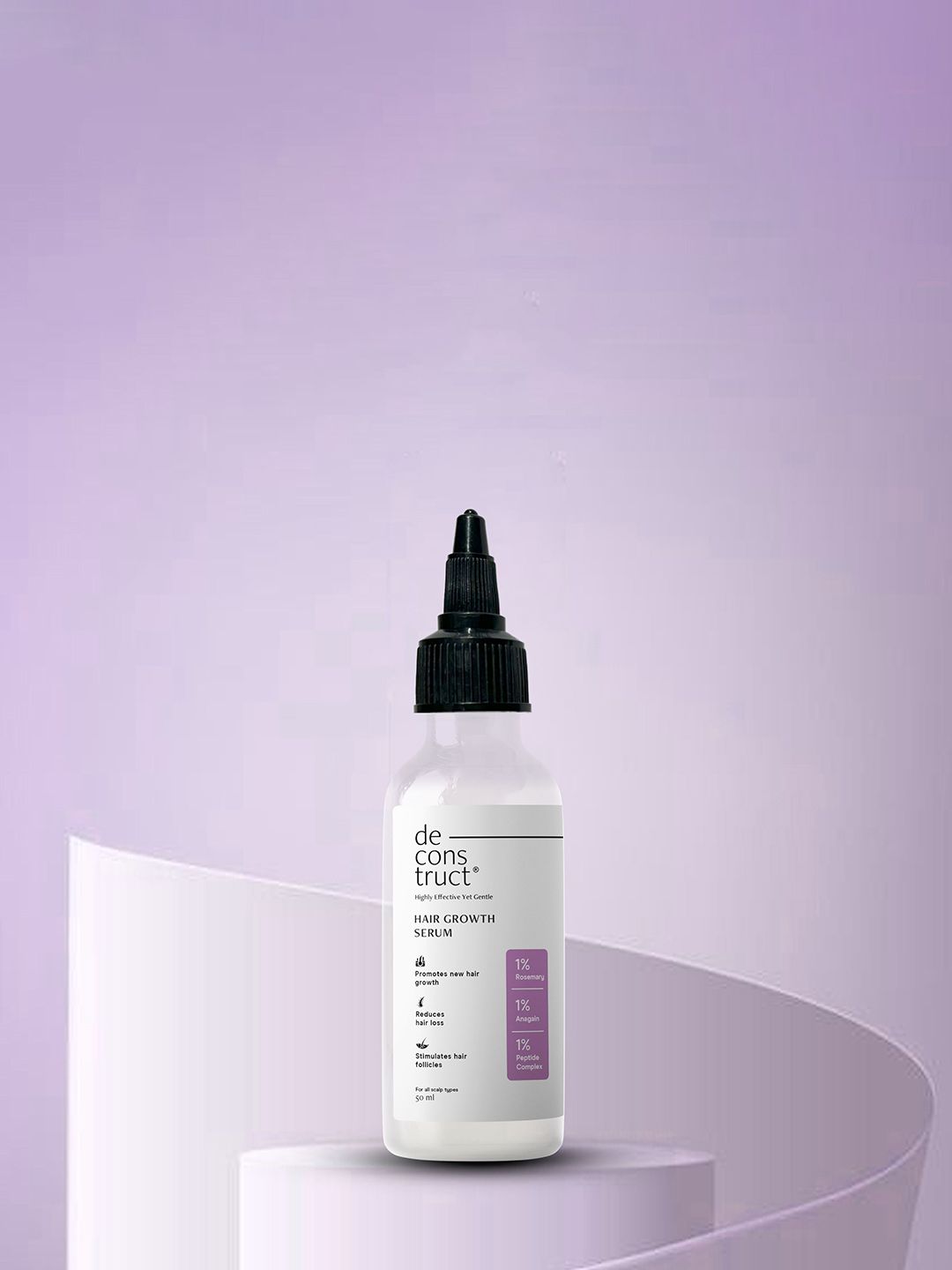 deconstruct Hair Growth Serum With 1% Rosemary 1% Anagain & 1% Peptides Complex- 50ml deal from myntra deconstruct Hair Growth Serum With 1% Rosemary 1% Anagain & 1% Peptides Complex- 50ml deal from myntra