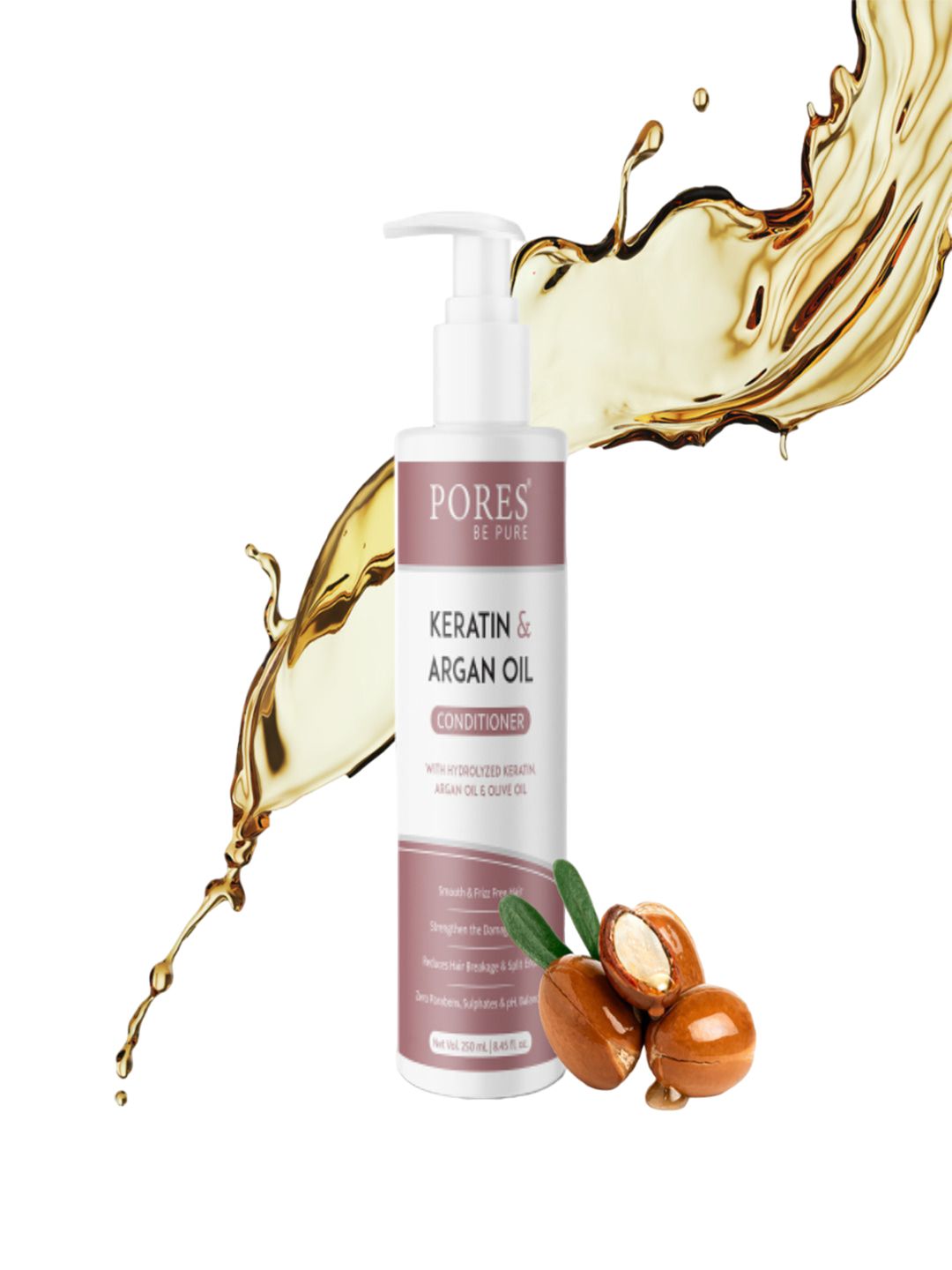 PORES Be Pure Set Of 2 Keratin & Argan Oil Hair Conditioner - 250ml Each
