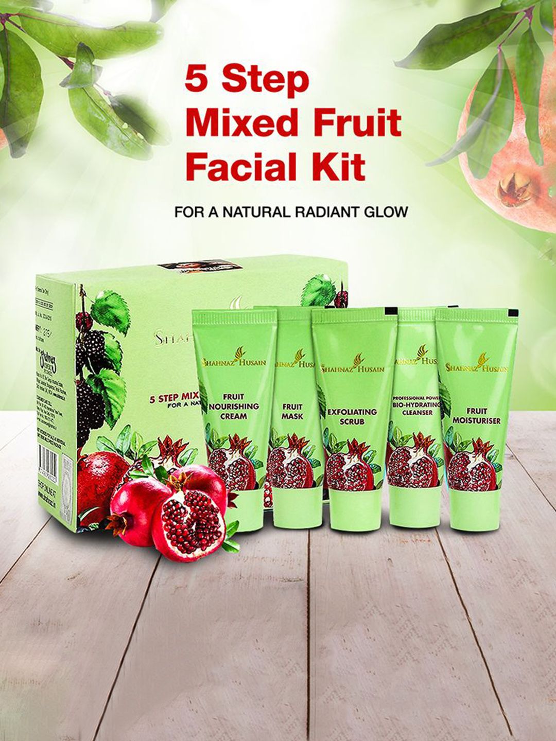 Shahnaz Husain 5 Step Mixed Fruit Facial Kit 10g Each