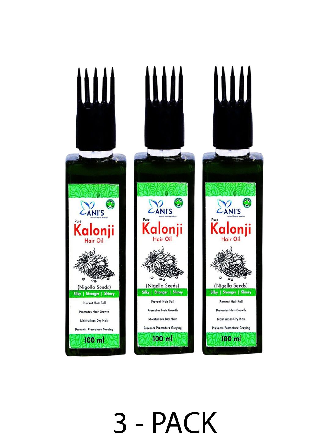 ANI'S Set Of 3 Pure Kalonji Hair Oils -100ml Each