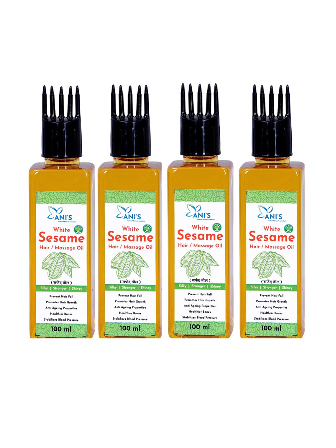 ANI'S Set Of 4 White Sesame Hair Oils -100ml Each