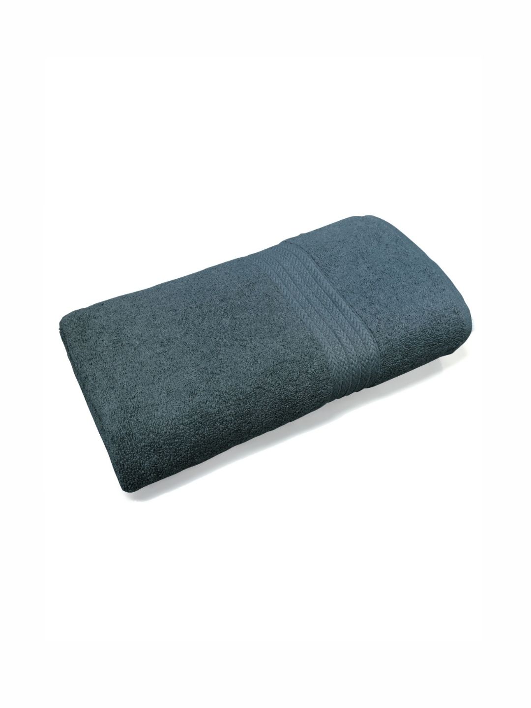 Dreamscape Grey Solid Pure Cotton 550GSM Super Soft Adult Regular Bath Towel-28x57In