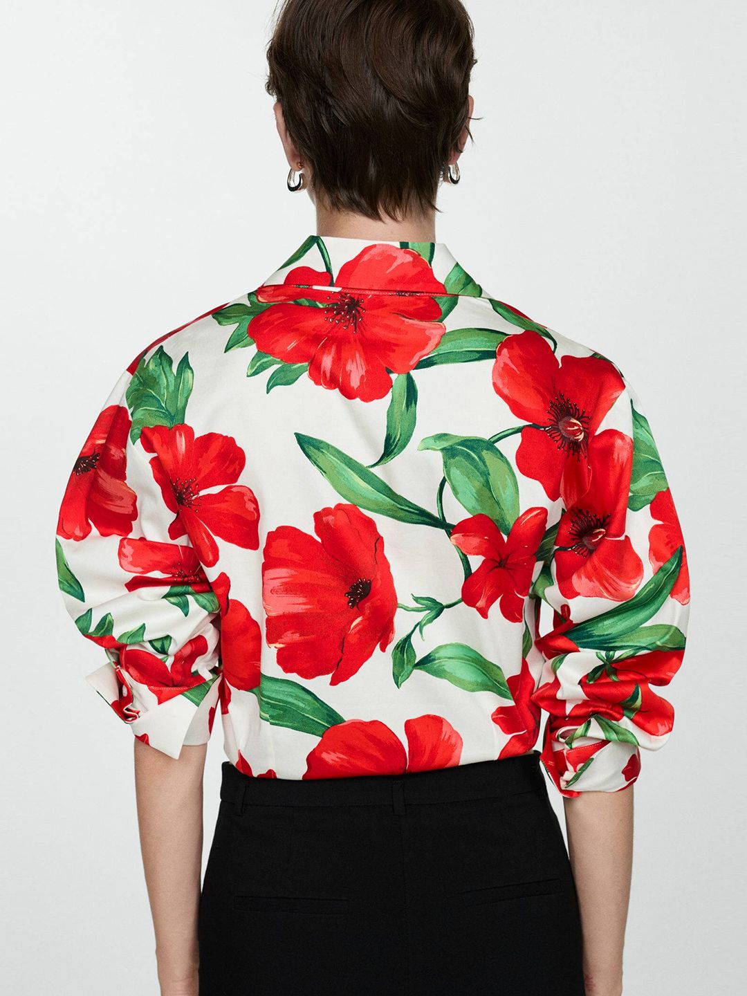 Floral Print Tie-Up Detail Shirt