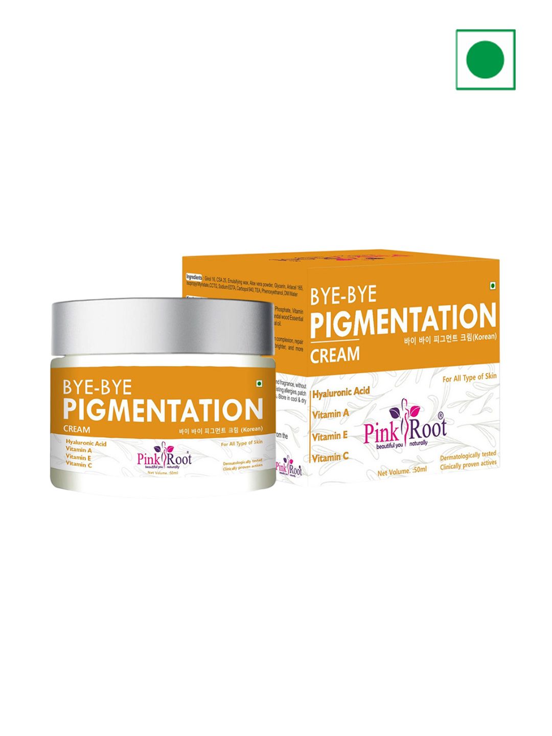 Pink Root Bye-Bye Pigmentation Vitamin-C & Hyaluronic Acid Infused Cream -50ml