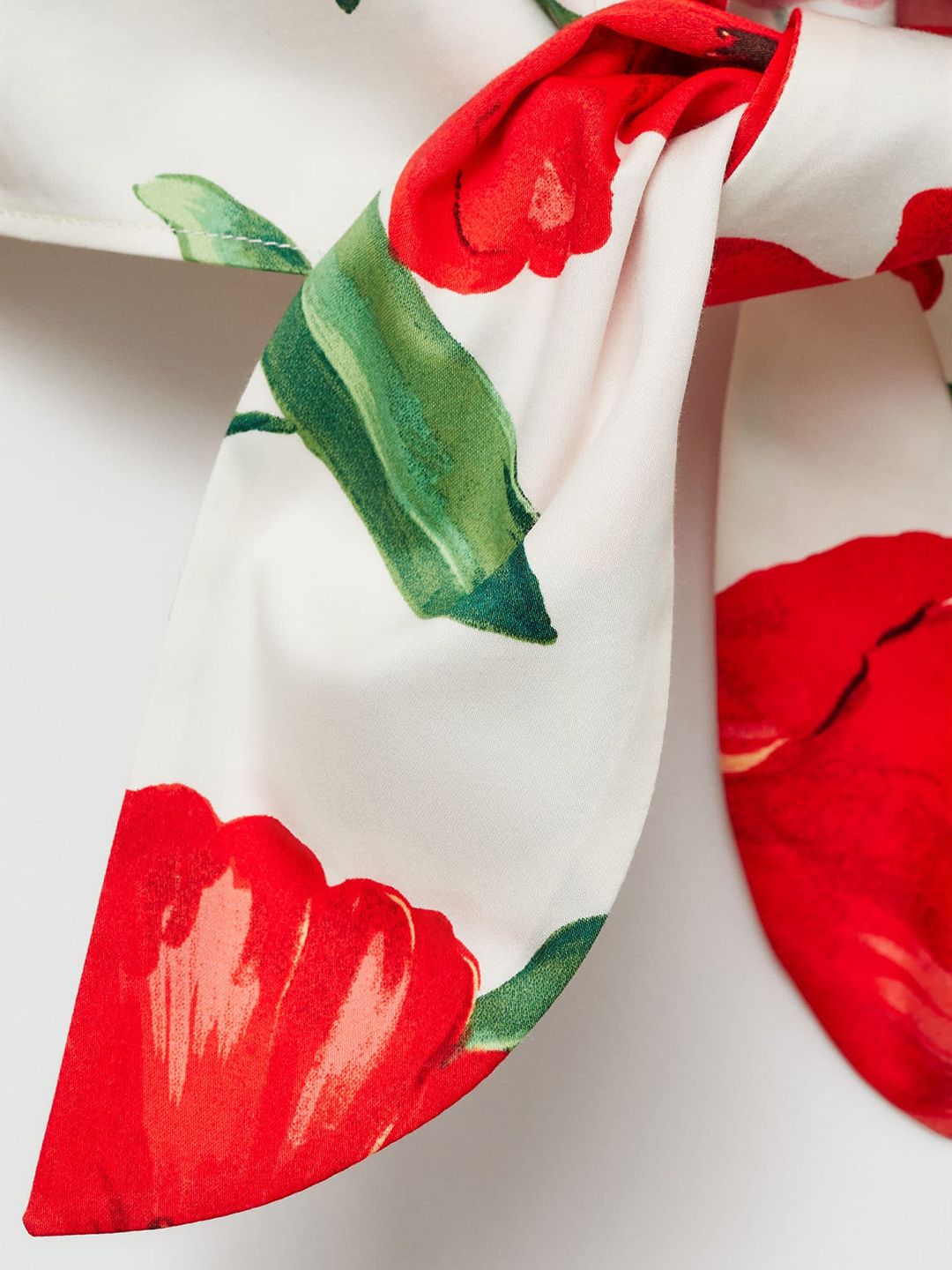 Floral Print Tie-Up Detail Shirt