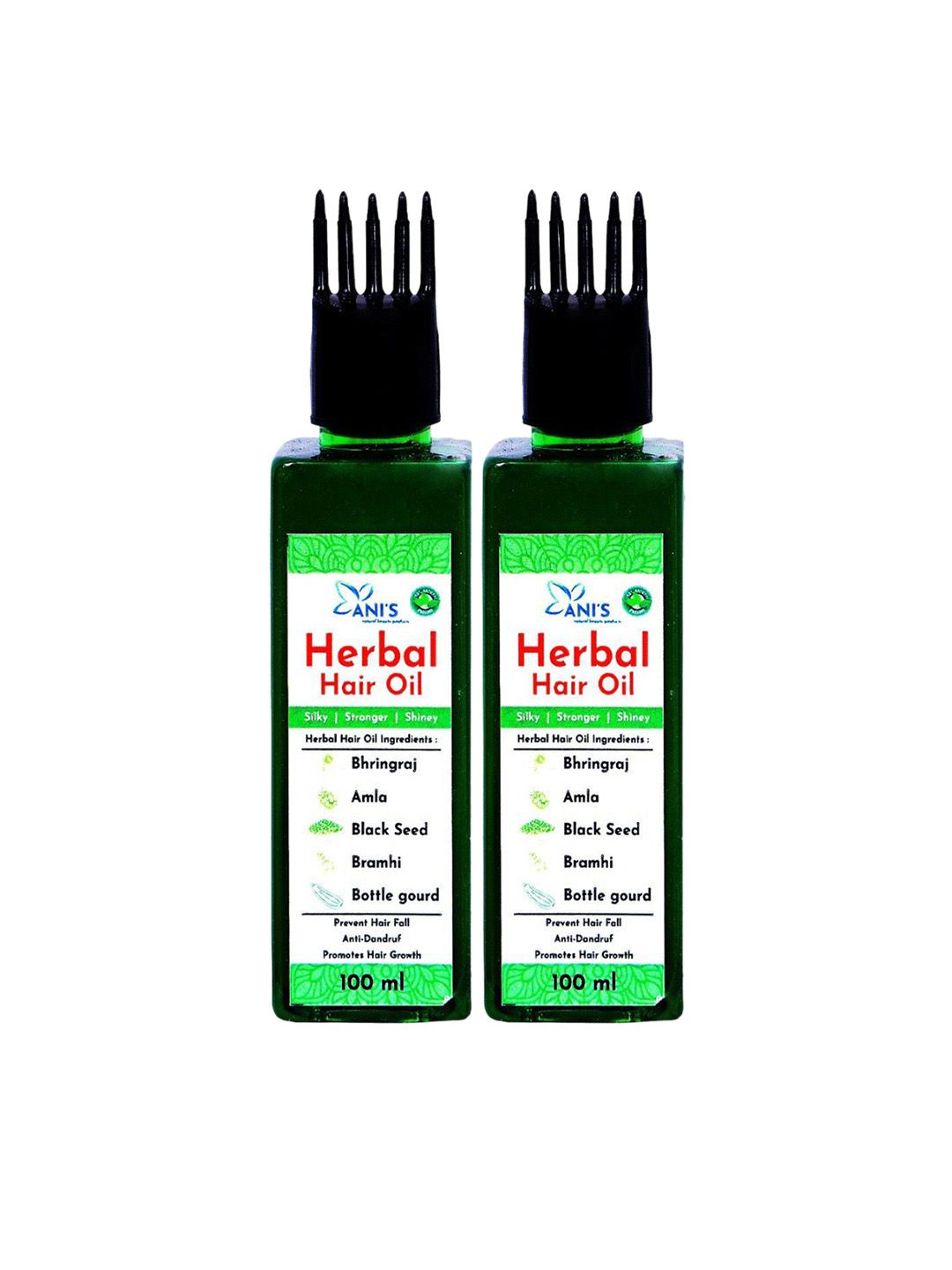 ANI'S Set Of 2 Herbal Hair Oil For Strong & Silky Hairs - 100ml Each