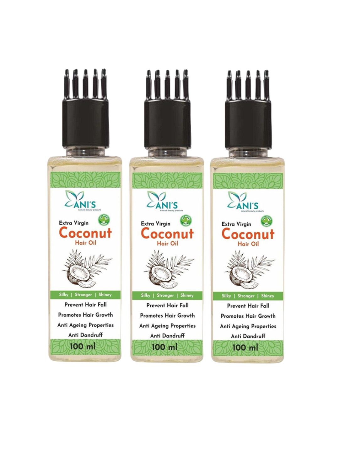 ANI'S Set Of 3 Extra Virgin Coconut Hair Oil - 100ml Each