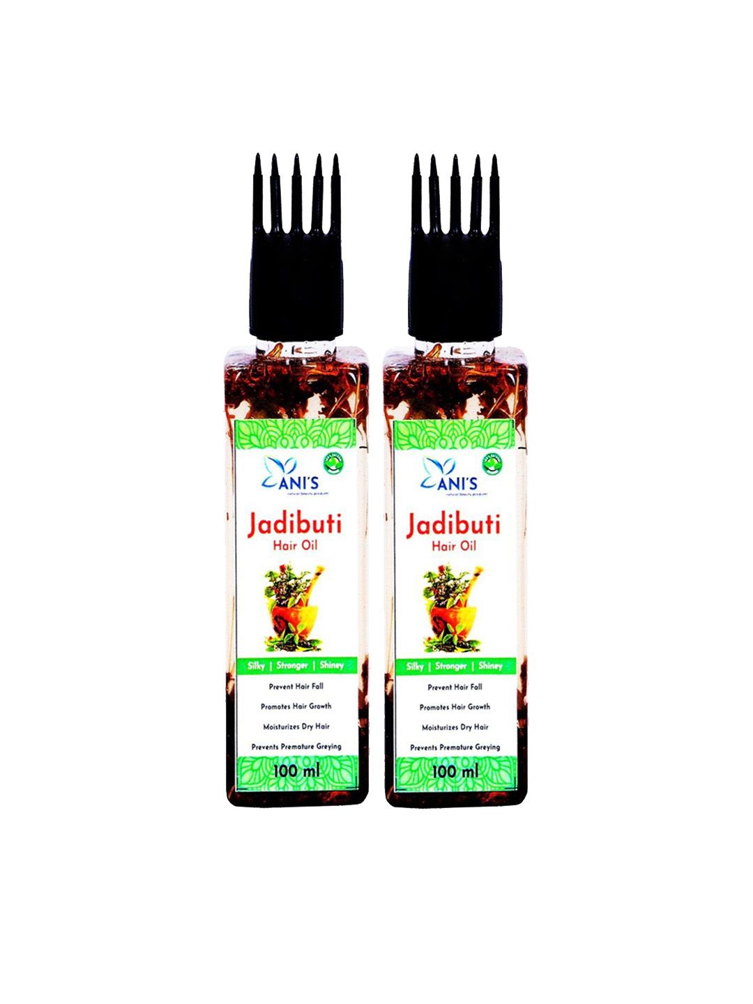ANI'S Set Of 2 Jadibuti Hair Oil For Strong & Silky Hairs - 100ml Each