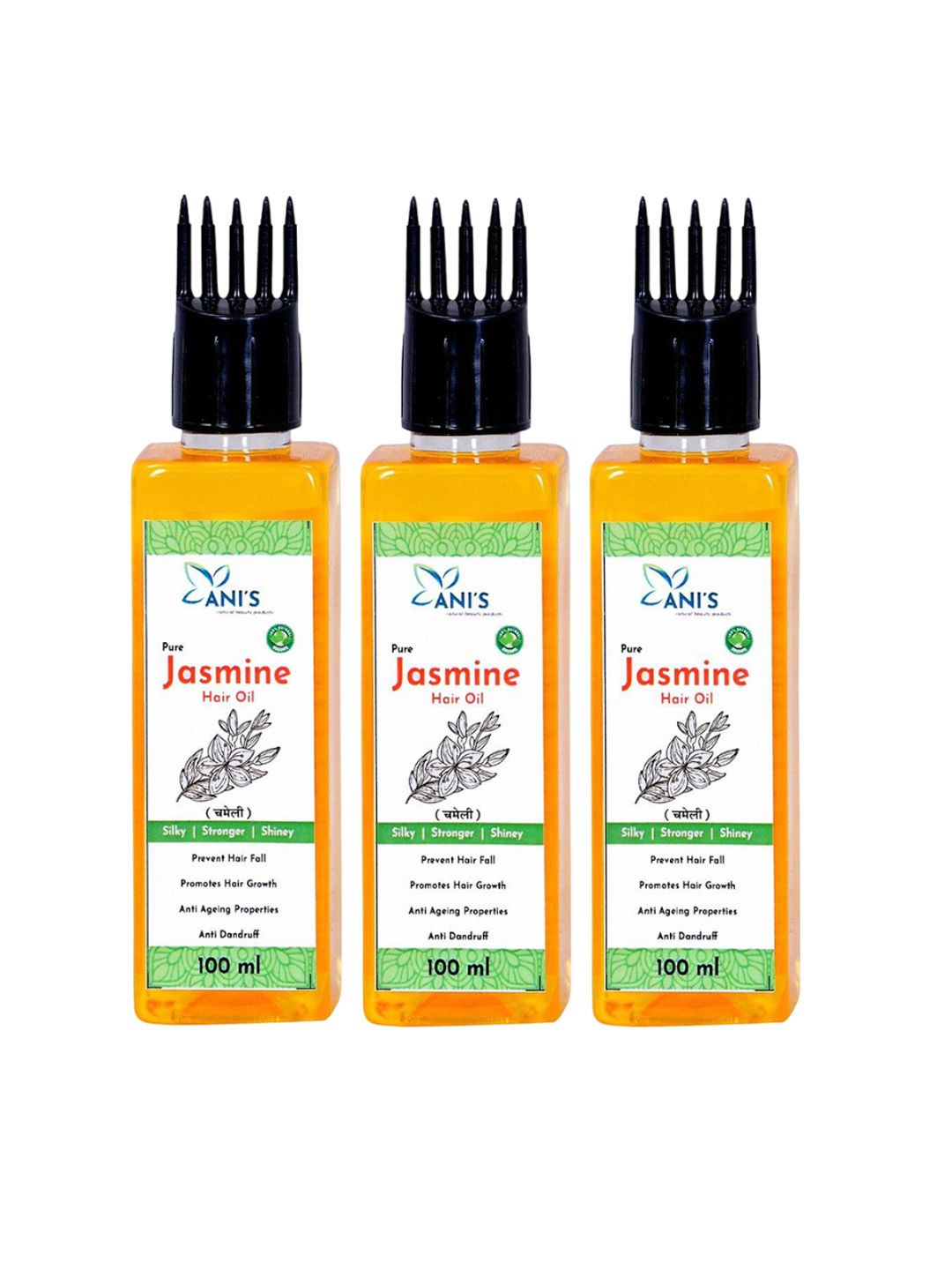 ANI'S Set Of 3 Jasmine Hair Oil For Strong & Silky Hairs - 100ml Each