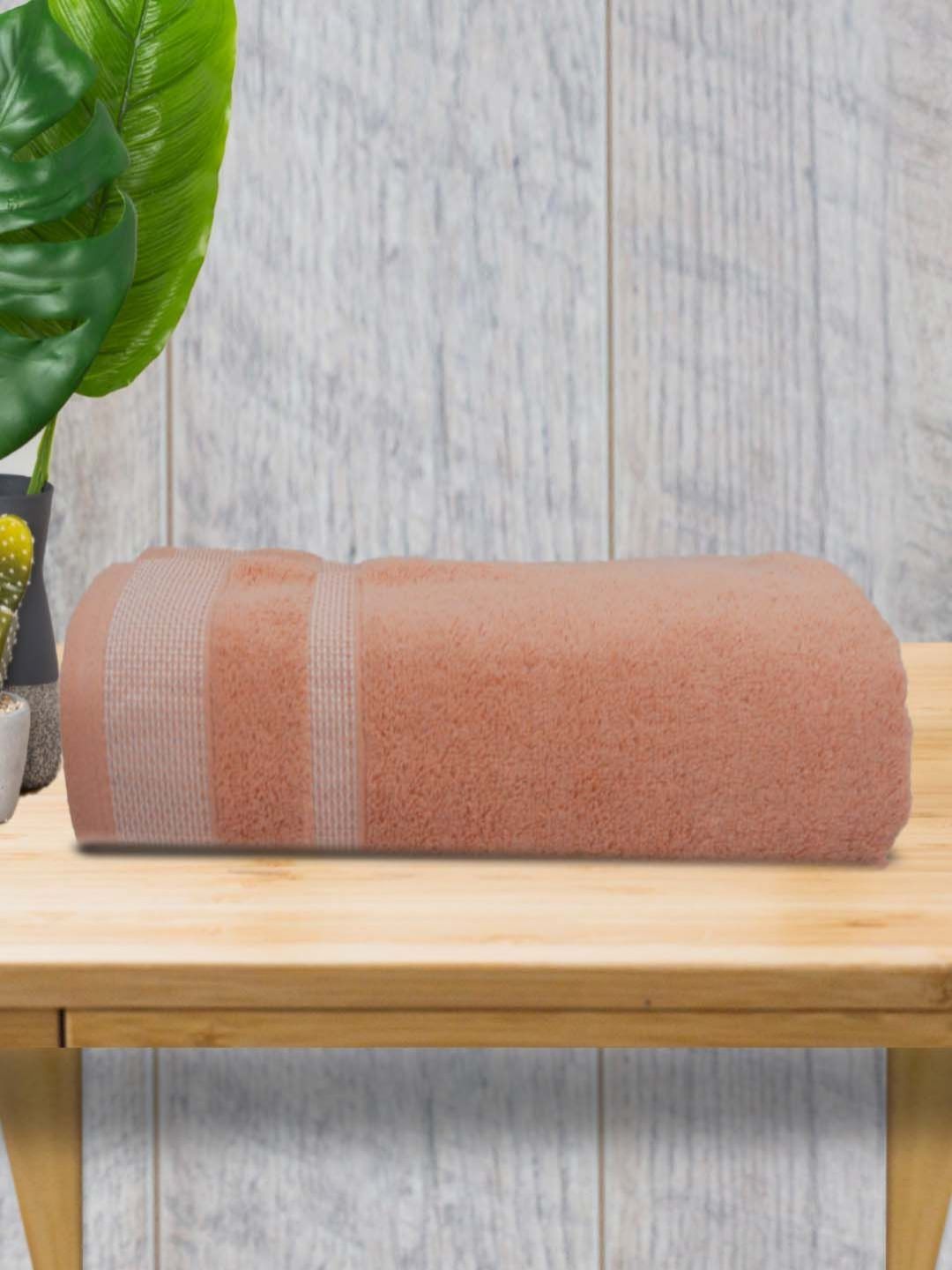 Aura Peach-Coloured Cotton 400 GSM Bath Towel