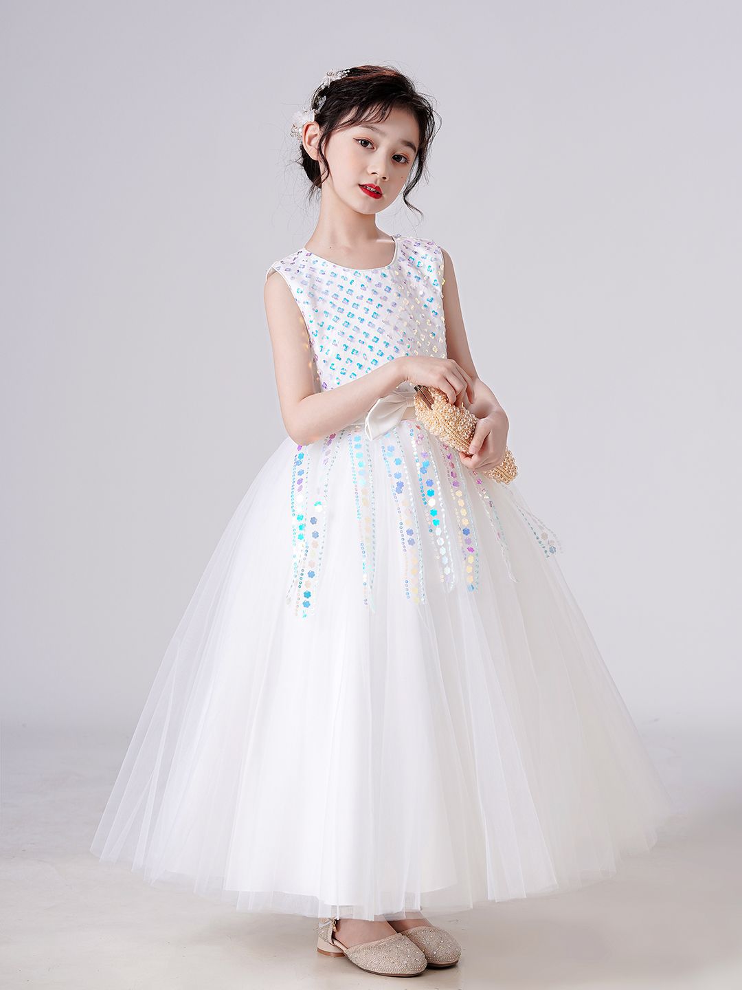 JC SPARKLE Girls Sleeveless Maxi Dress