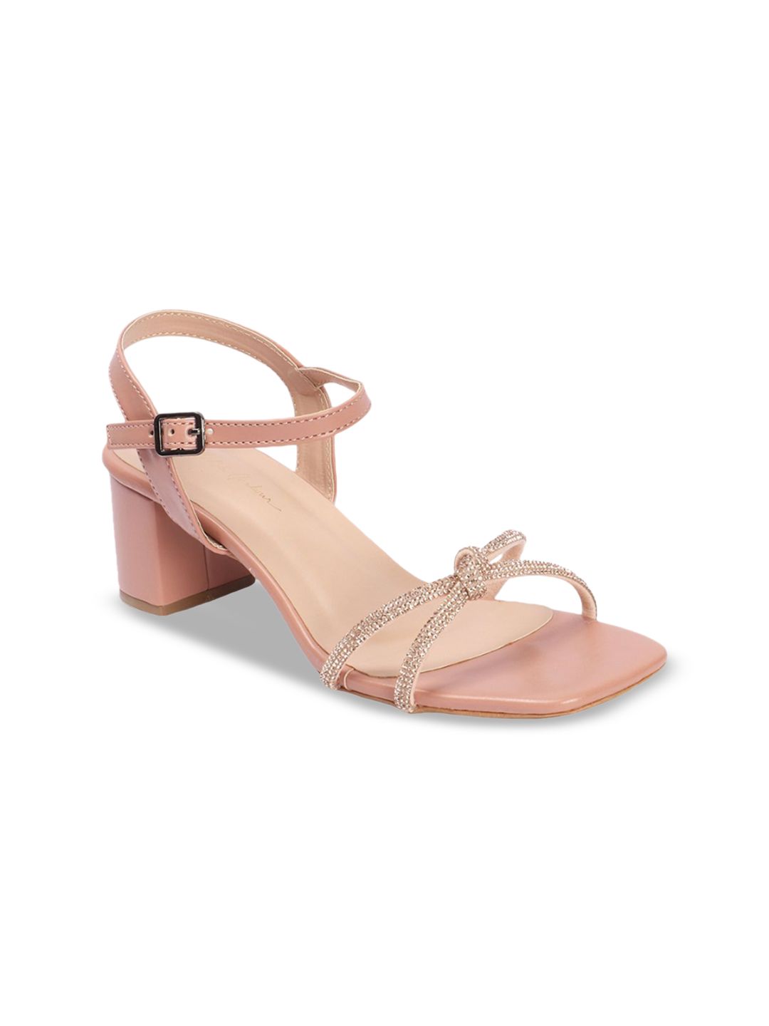 Mast & Harbour Embellished Block Heel Sandals