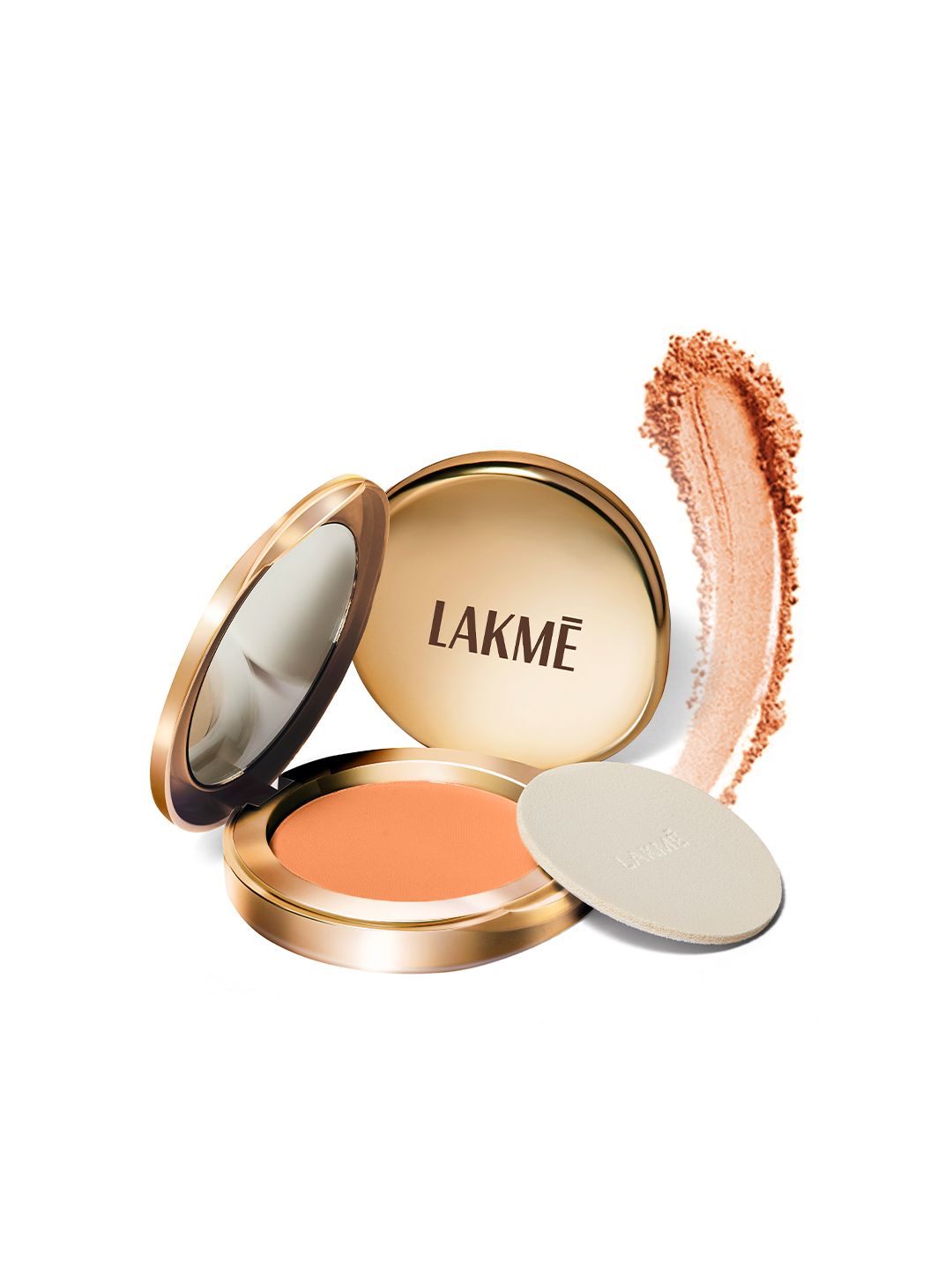 Lakme 9to5 Powerplay Matte Compact, Oil Control Formula, With Vitamin E, Apricot, 9g
