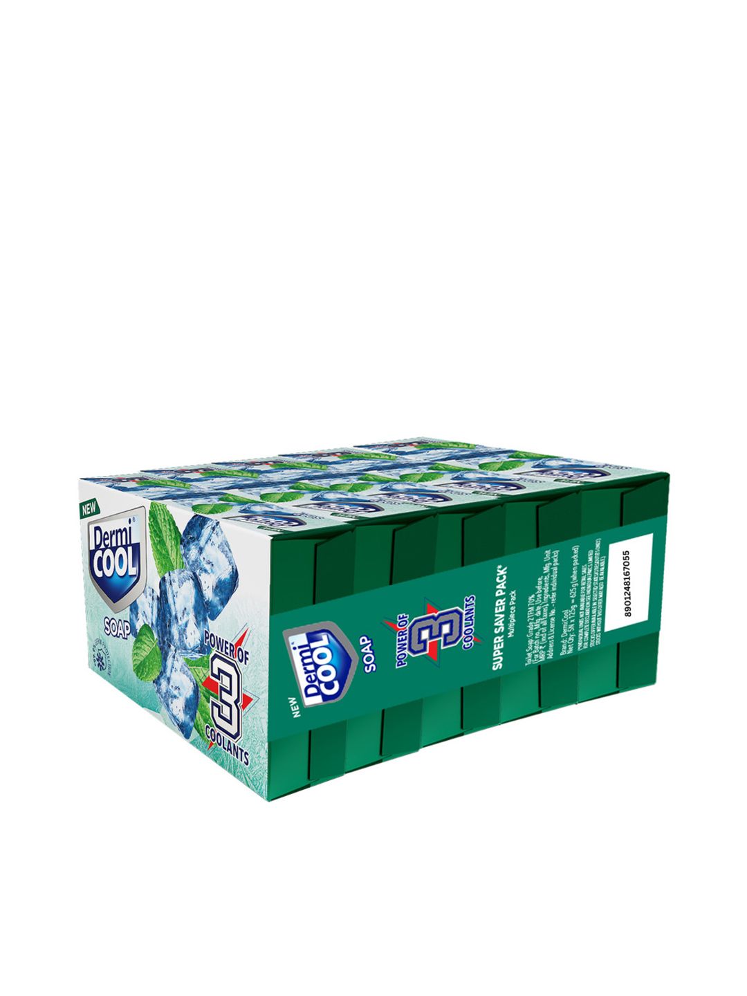 DermiCOOL Set of 5 Soap with The Power Of 3 Coolants - 125 g each