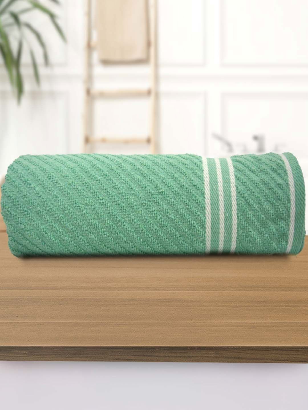 Aura Green 1 Pcs Cotton 400 GSM Bath Towel