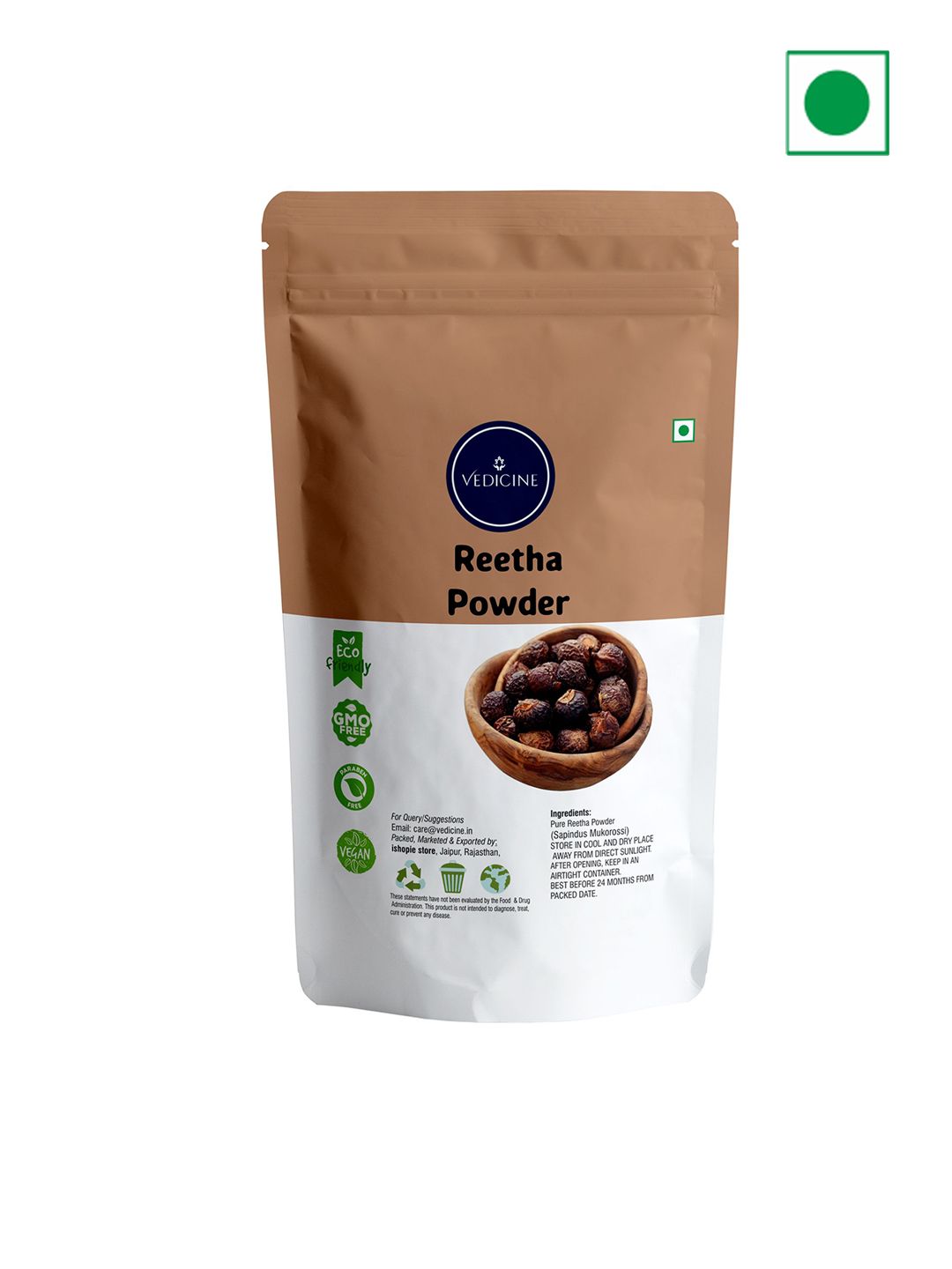 VEDICINE Reetha Powder For Hair Care - 150 g