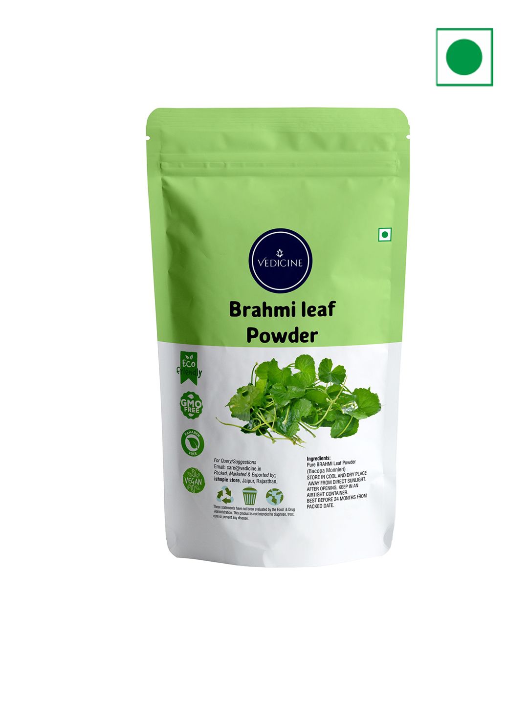 VEDICINE Brahmi Powder For Hair Care -100 g