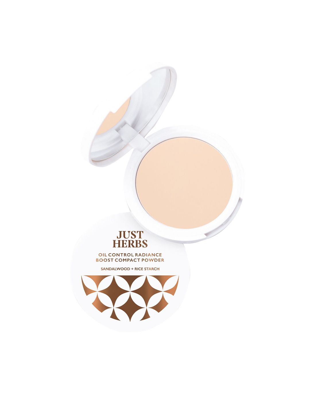 Just Herbs Oil Control & Radiance Boost Compact Powder with Sandalwood - Ivory 02