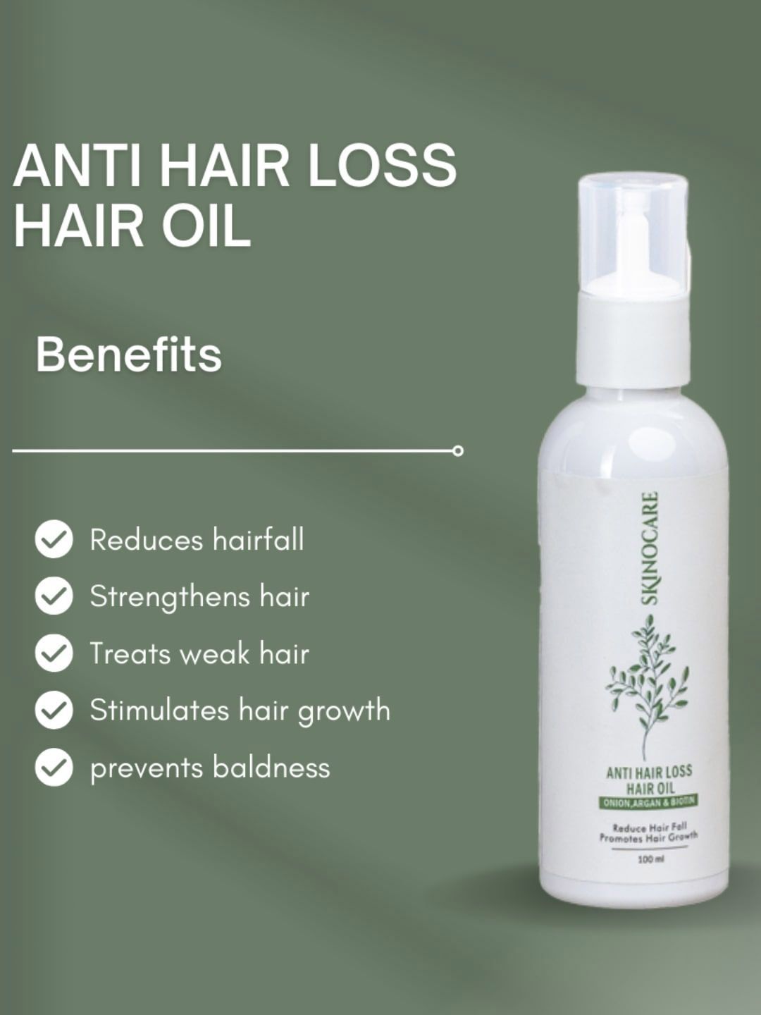 Skinocare Anti Hair Loss Hair Oil With Argan & Olive Oil - 100ml