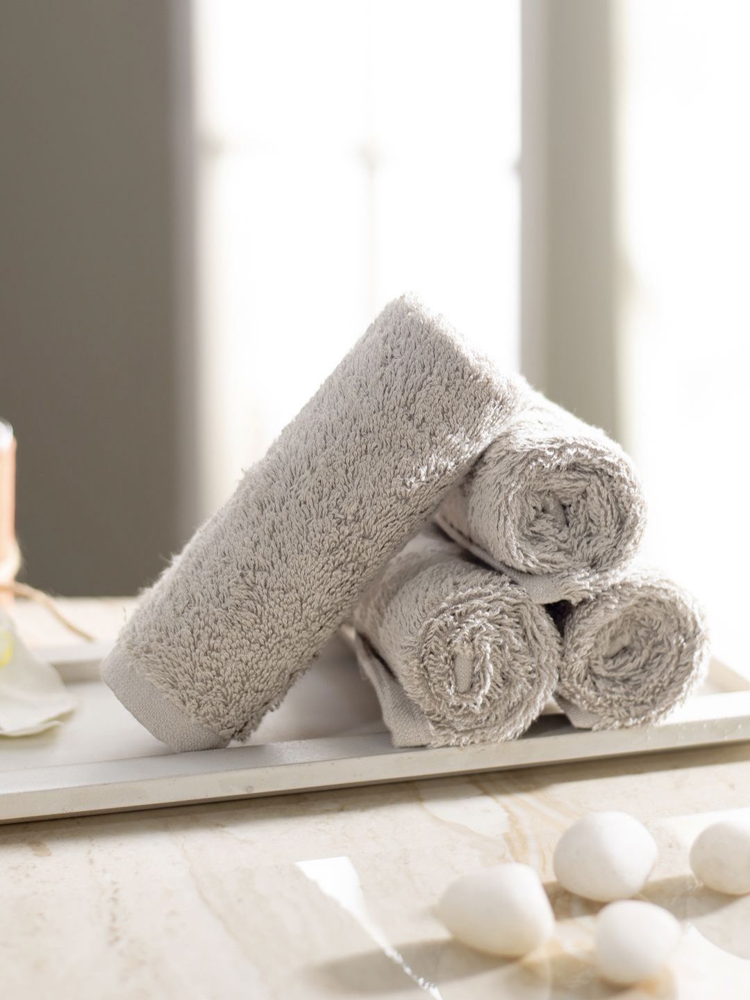 MASPAR Beige 4 Pieces Cotton 550 GSM Towel Set
