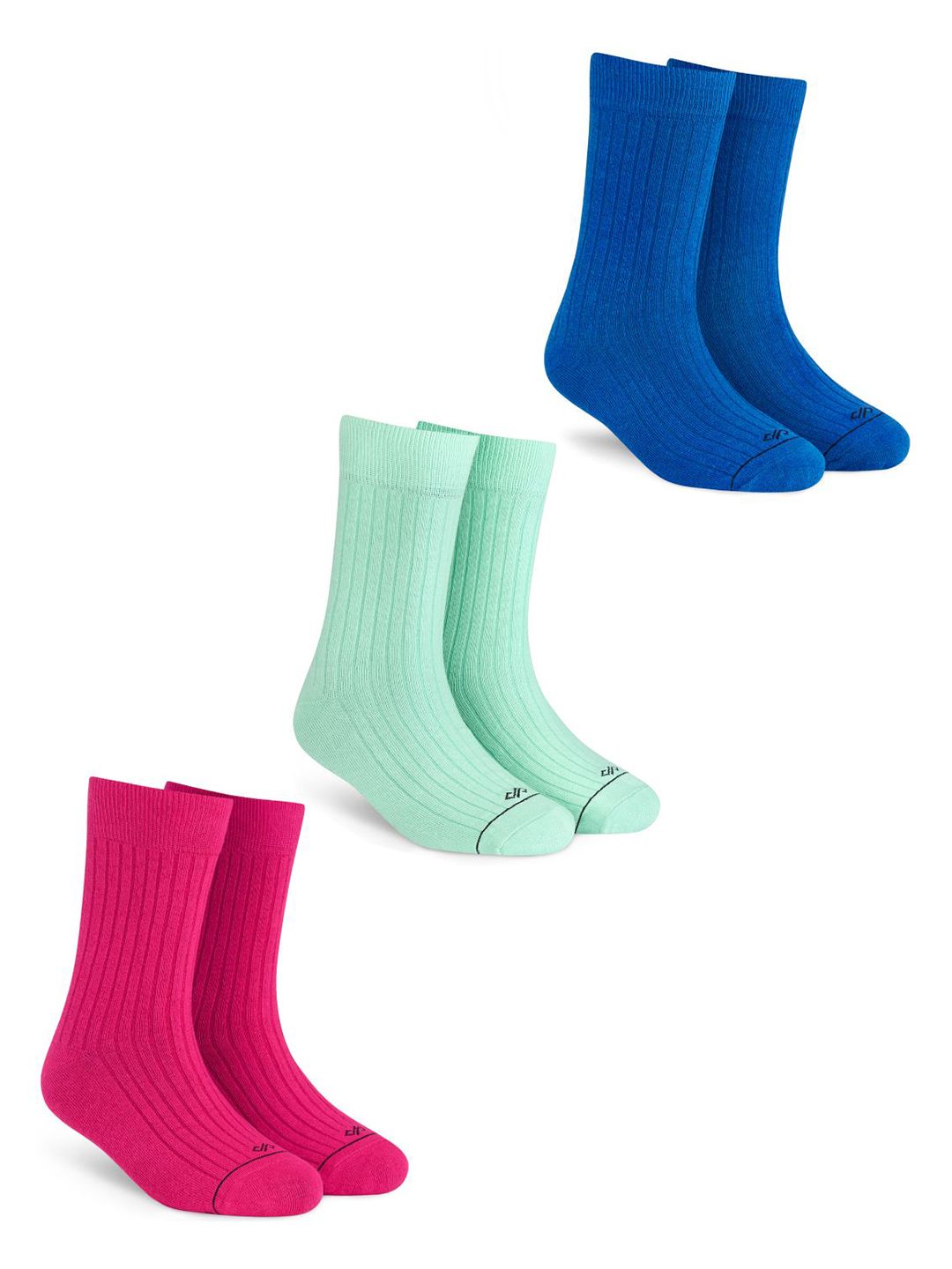 Dynamocks Unisex Pack Of 3 Calf-Length Socks