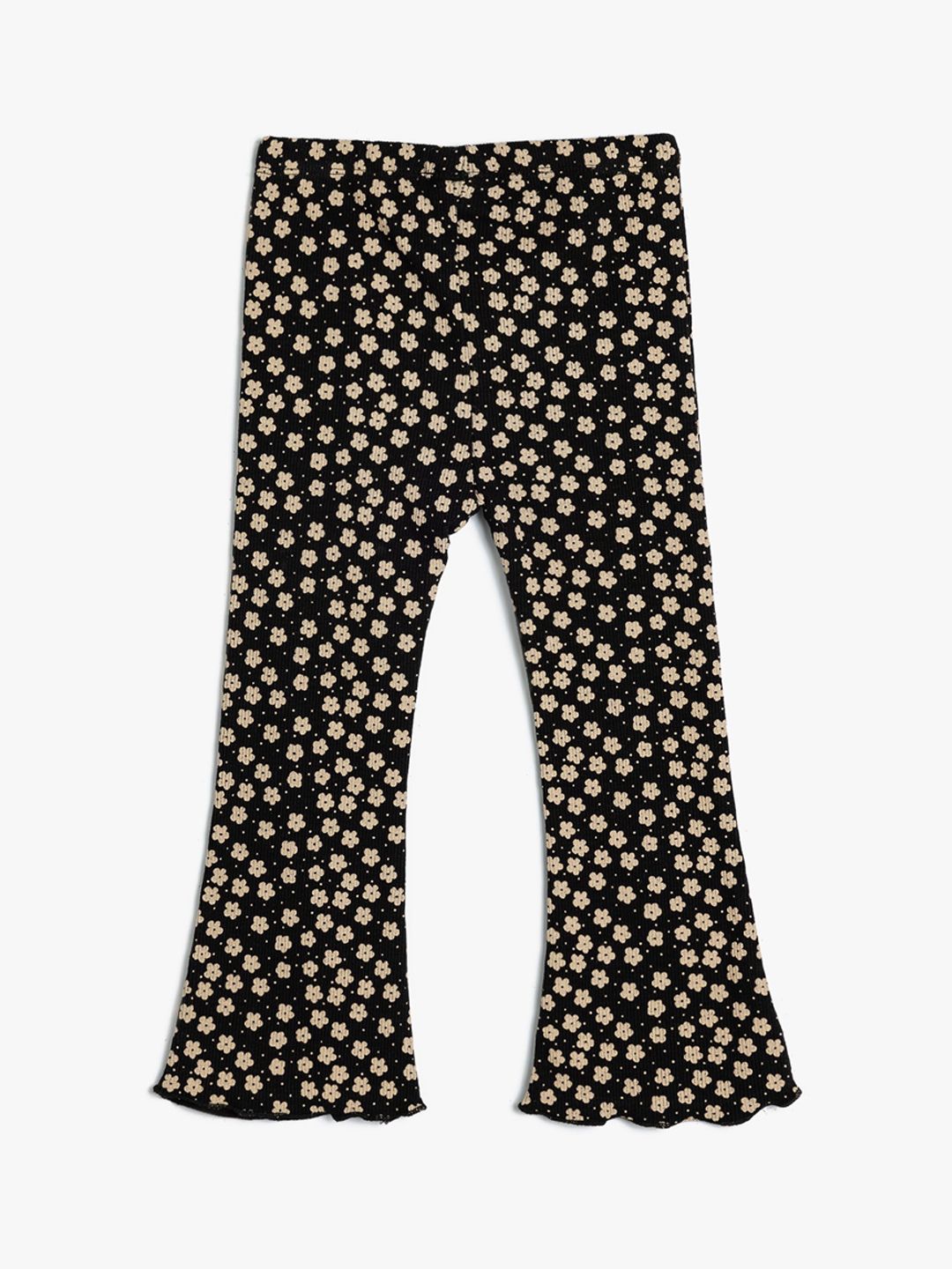 Koton Girls Printed Cotton Mid Rise Trousers