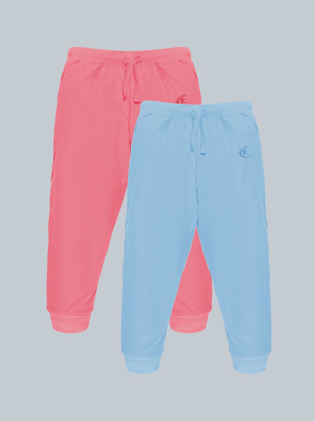 KiddoPanti Kids Pack Of 2 Cotton Mid Rise Joggers