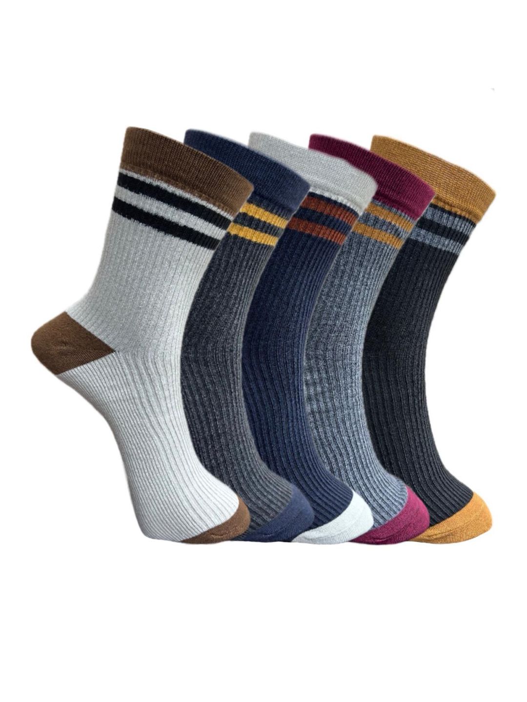 Mast & Harbour Pack Of 5 Patterned Above Ankle Length Socks