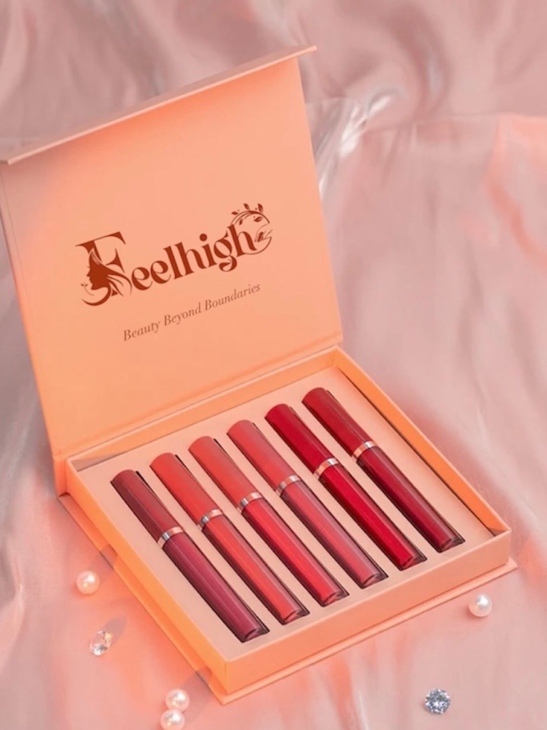 FEELHIGH FEELHIGH Set Of 6 Matte Liquid Lipstick-15ml-Set A 01, 02, 03, 04, 05, 06