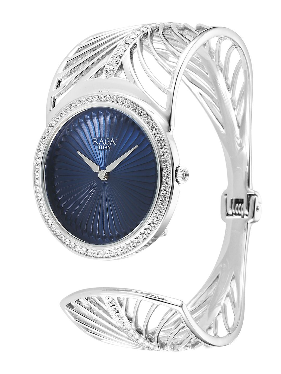 Raga Silver Quartz Analog With Blue Dial Watch For - Nt95221vm01