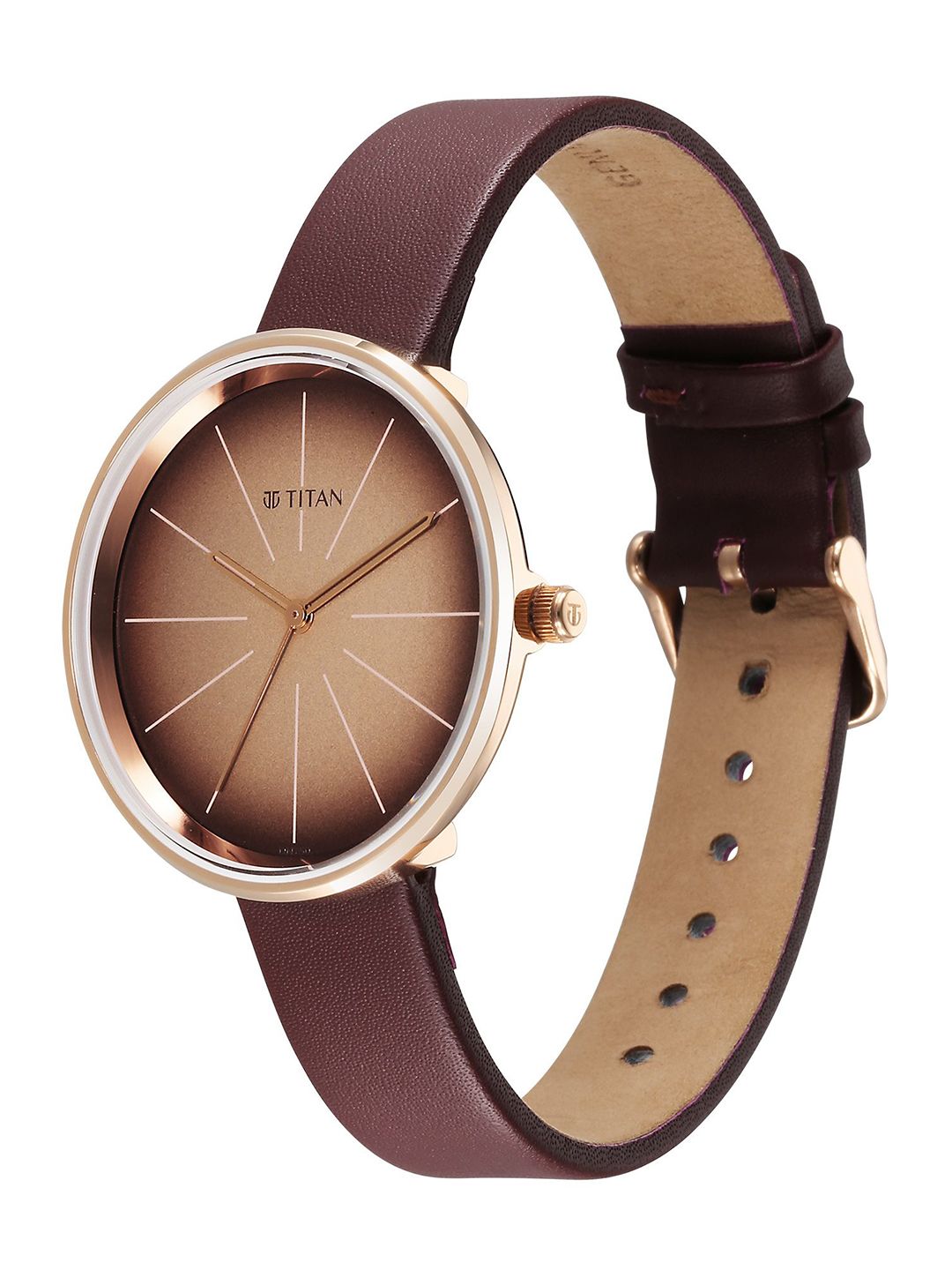 Stackables Quartz Analog With Gradient Brown Dial Watch For - 2718wl01f