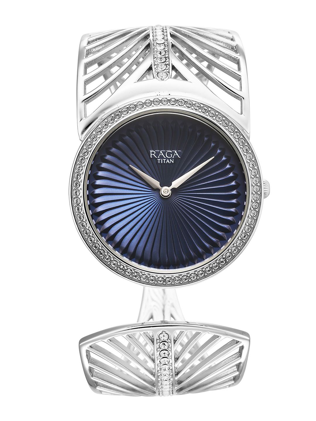 Raga Silver Quartz Analog With Blue Dial Watch For - Nt95221vm01